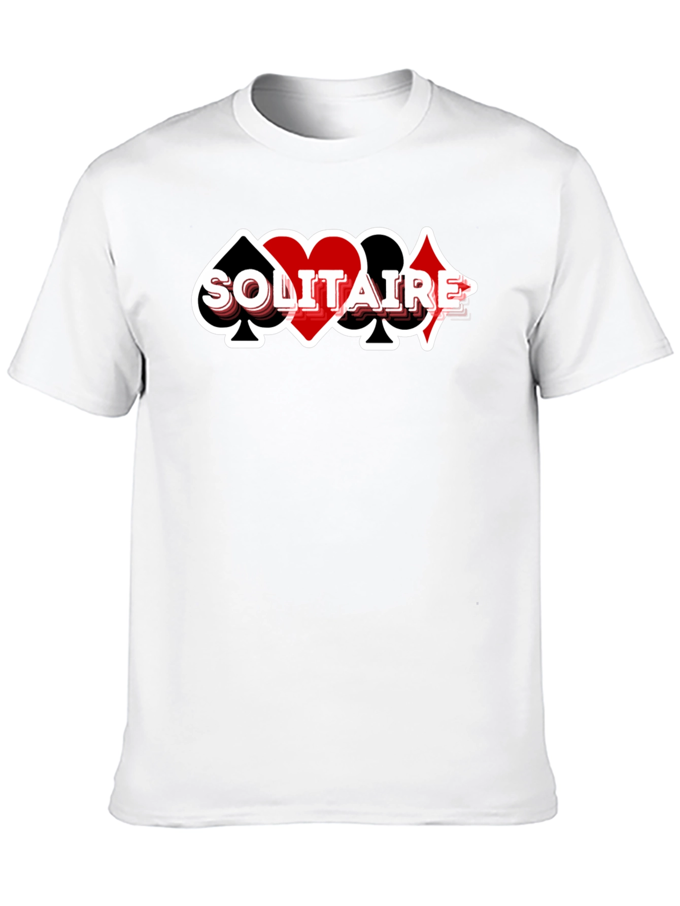 Solitaire Card Suit Graphic Tee - Black