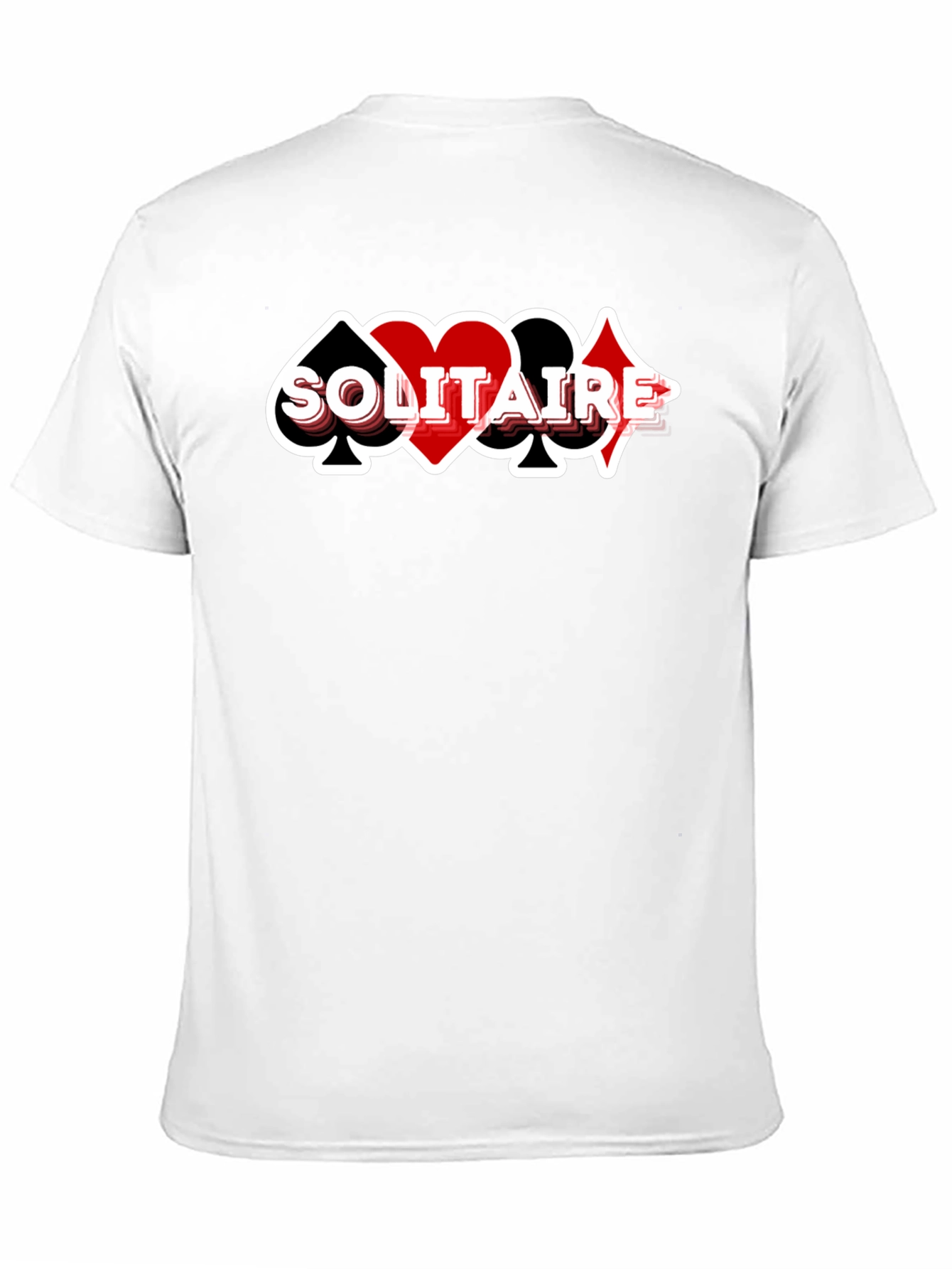 Solitaire Card Suit Graphic Tee - Black