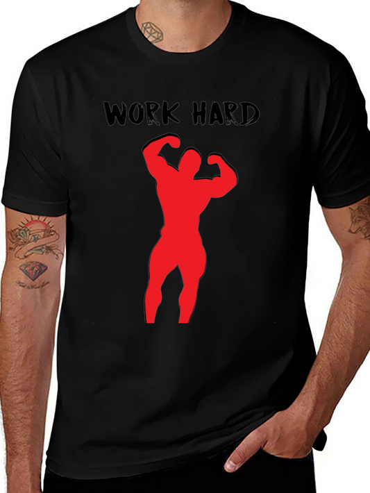 Work Hard Bodybuilding Black T-Shirt