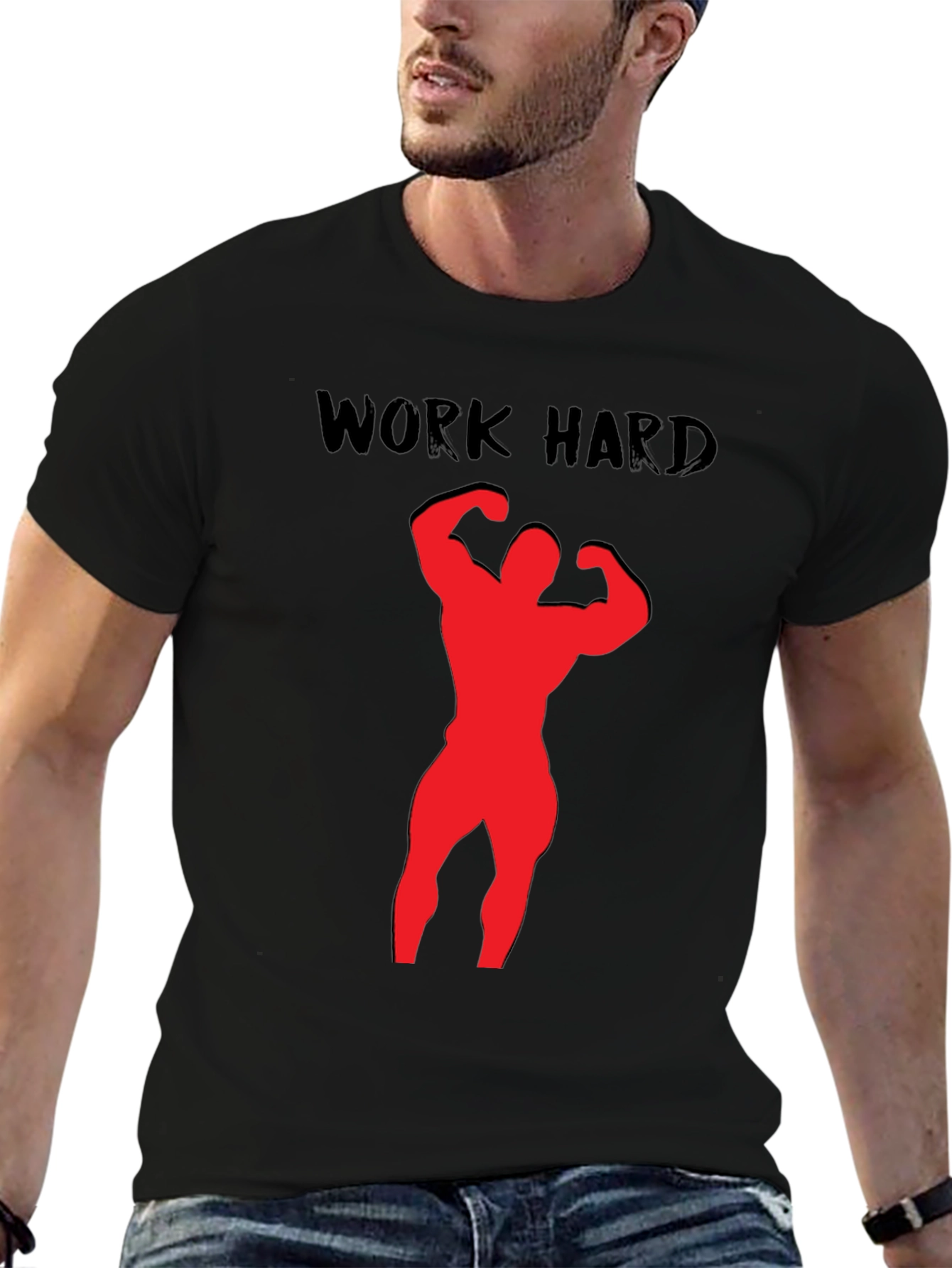 Work Hard Bodybuilding Black T-Shirt