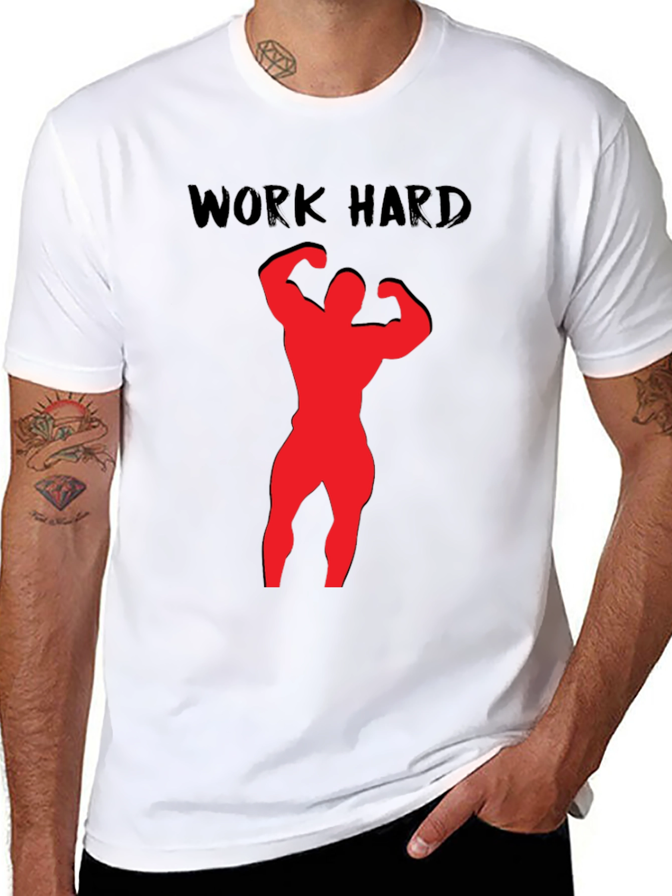 Work Hard Bodybuilding Black T-Shirt