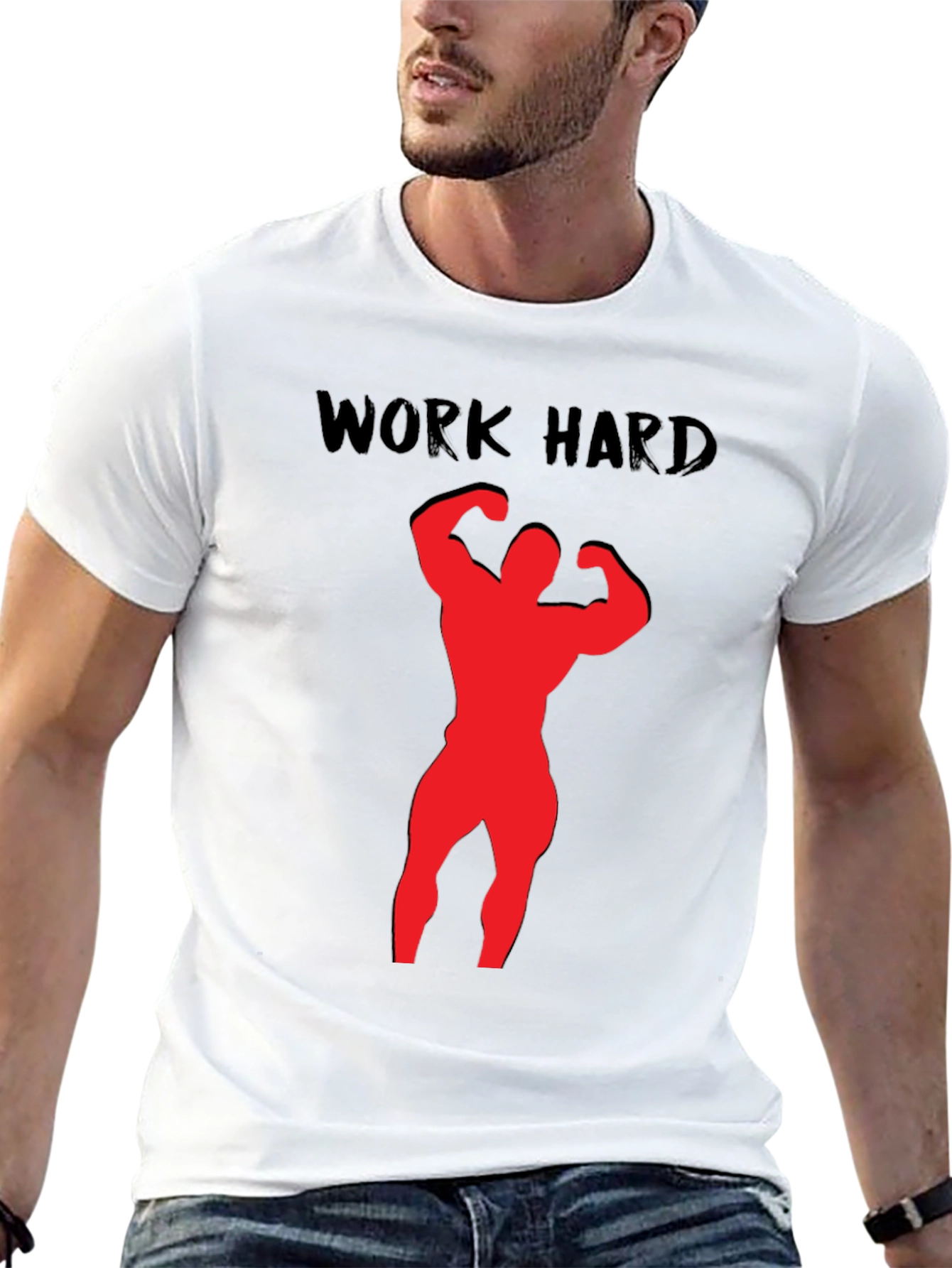 Work Hard Bodybuilding Black T-Shirt