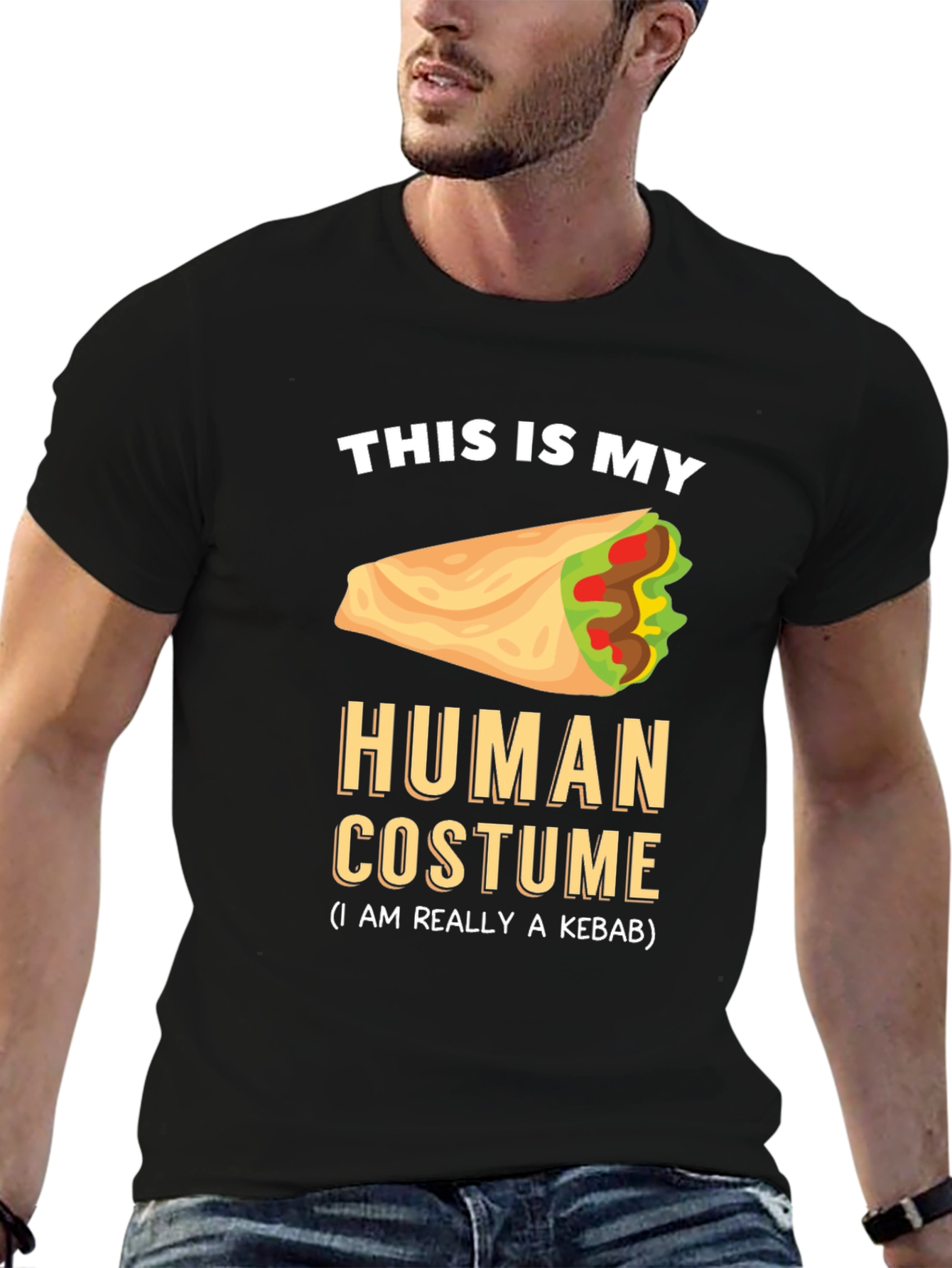 Kebab Costume Graphic Tee - Funny Foodie T-Shirt