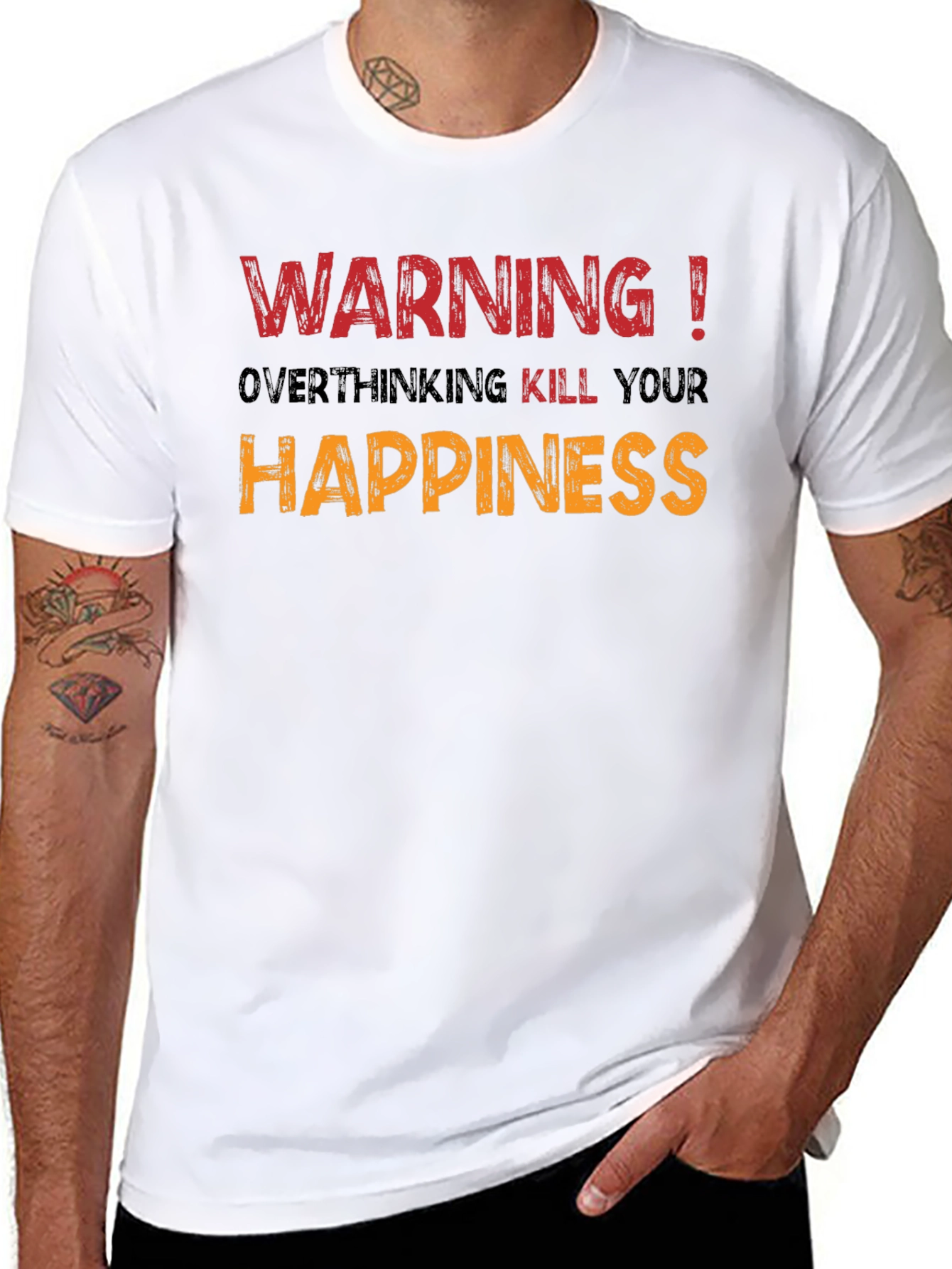 Warning! Overthinking Kills Happiness Graphic Tee