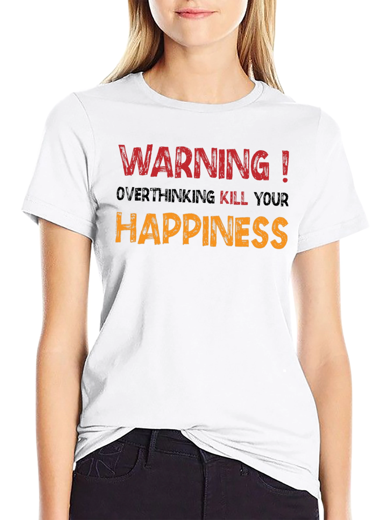 Warning! Overthinking Kills Happiness Graphic Tee