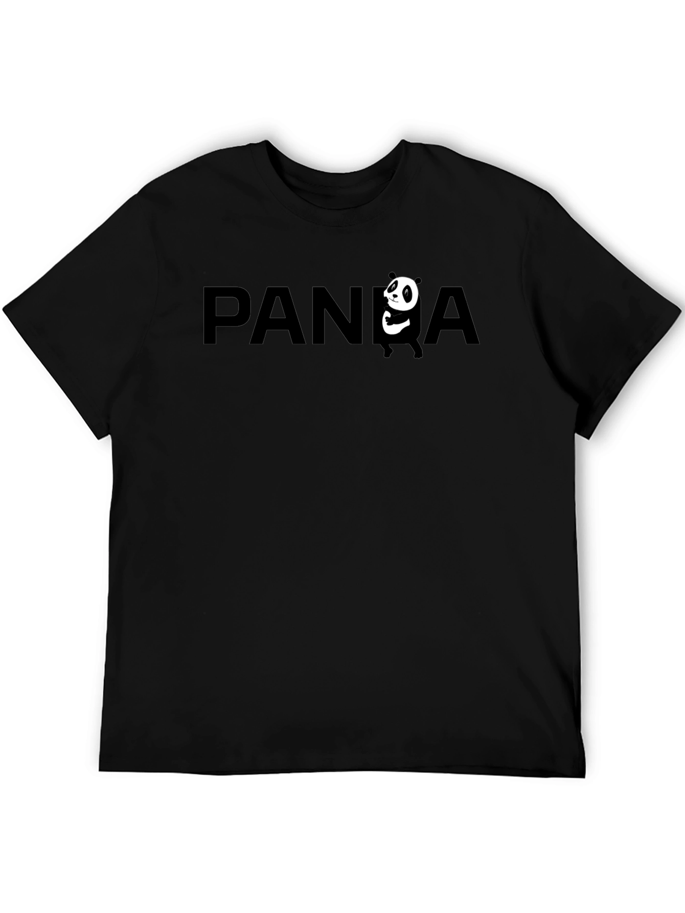 PANDA Graphic T-Shirt - Casual Black Tee