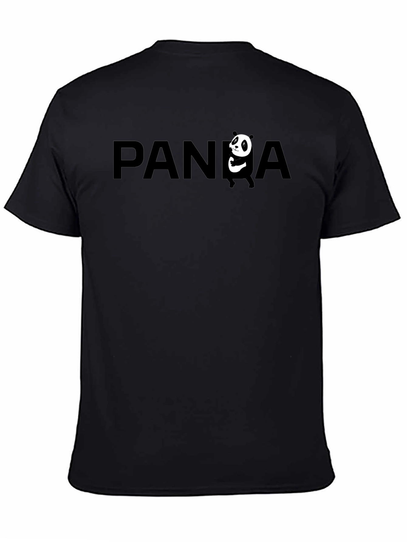 PANDA Graphic T-Shirt - Casual Black Tee