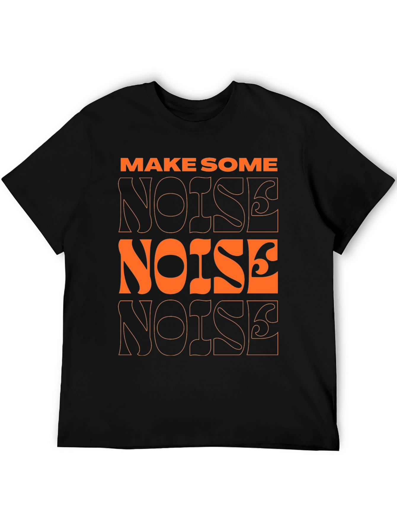 Make Some Noise Graphic Tee - Modern Black T-Shirt