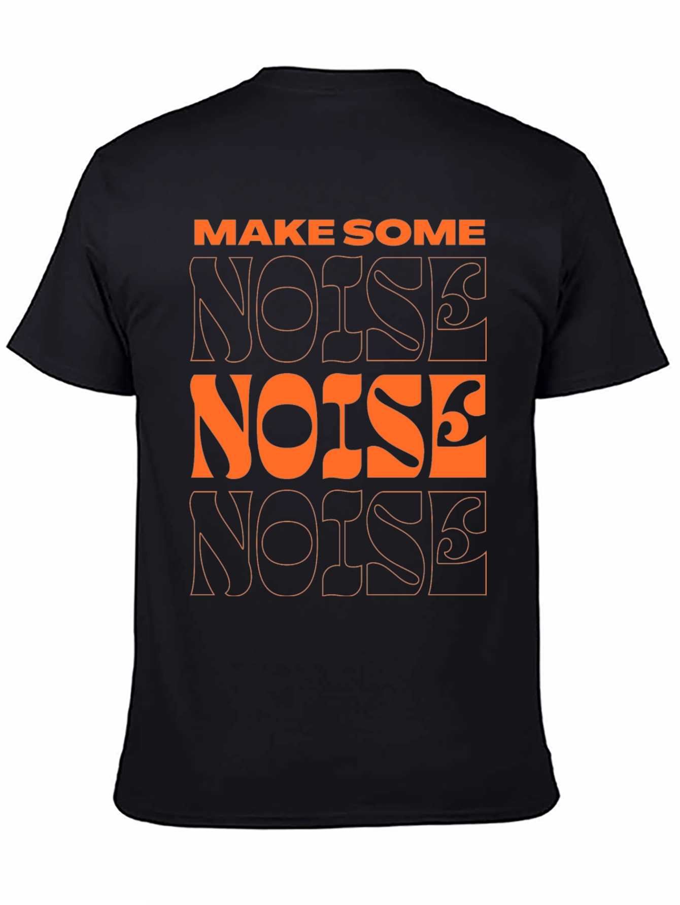Make Some Noise Graphic Tee - Modern Black T-Shirt