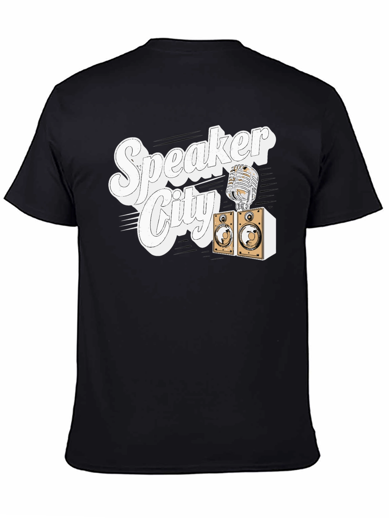 Speaker City T-Shirt - Retro Microphone Design