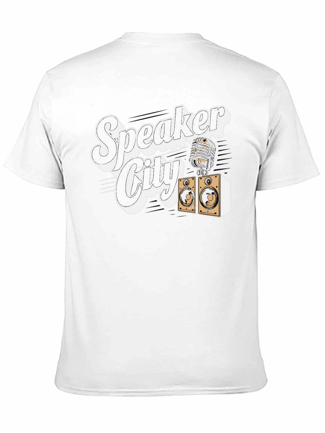 Speaker City T-Shirt - Retro Microphone Design