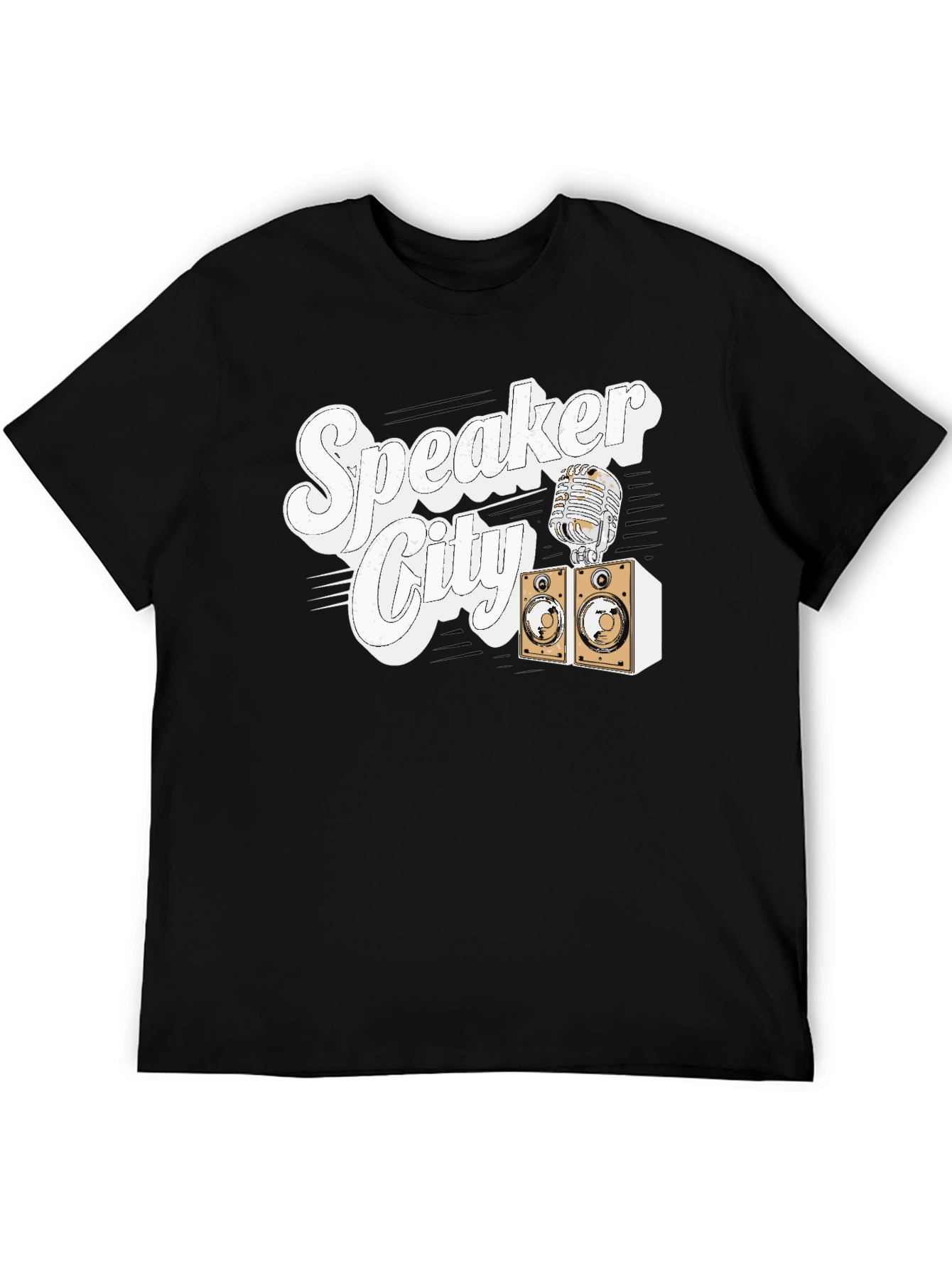 Speaker City T-Shirt - Retro Microphone Design