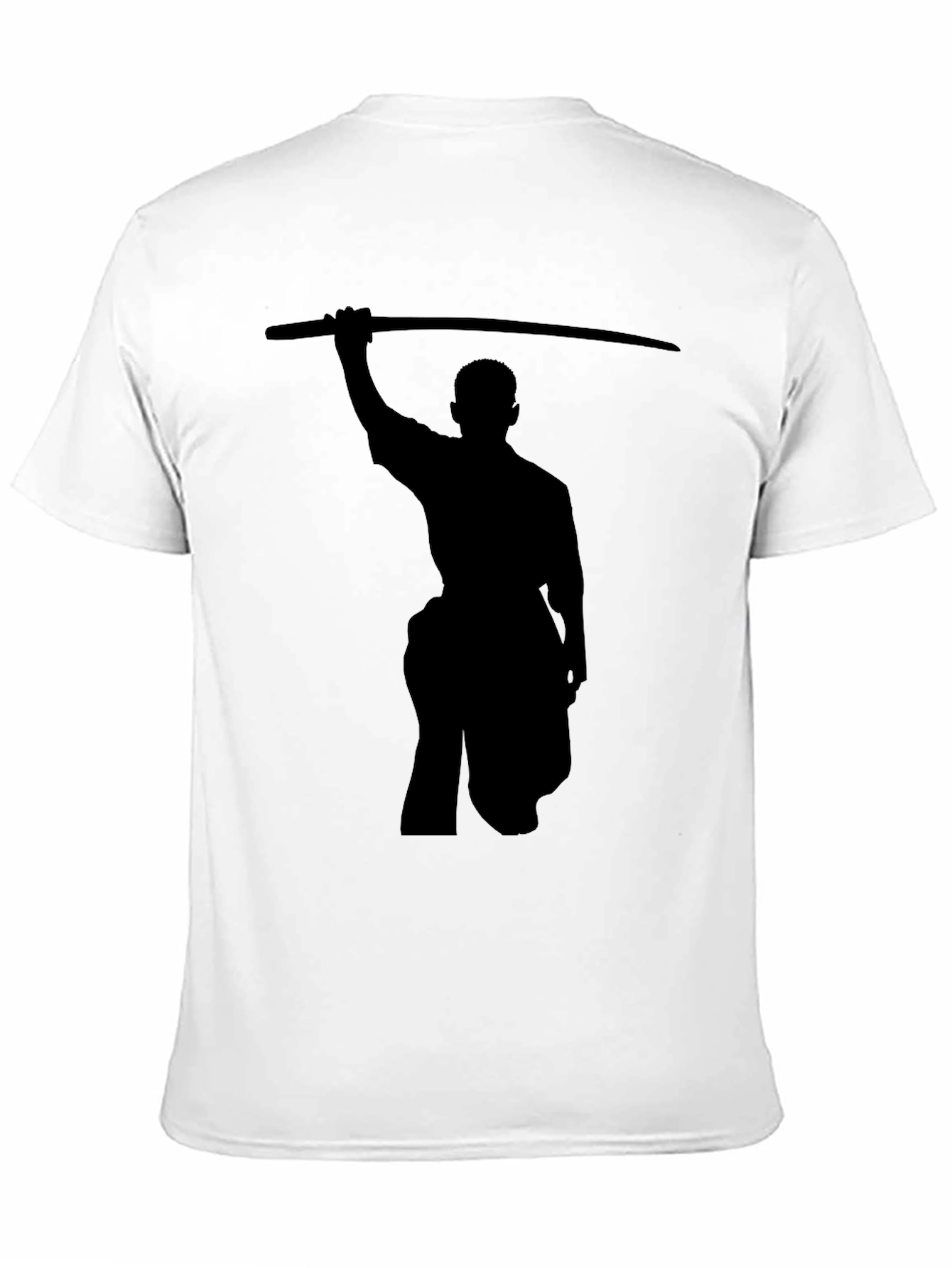 Samurai Sword Silhouette Black T-Shirt