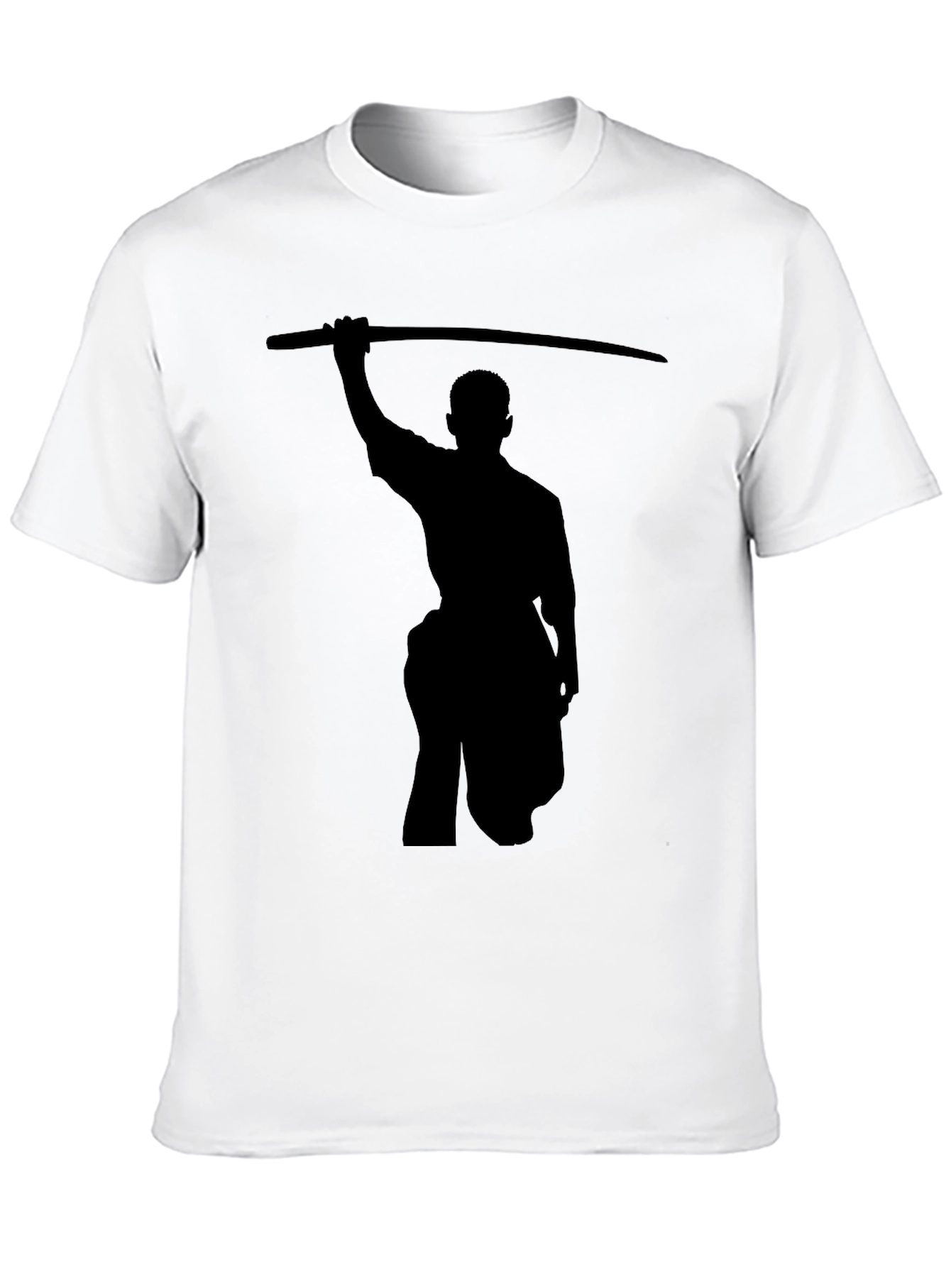 Samurai Sword Silhouette Black T-Shirt