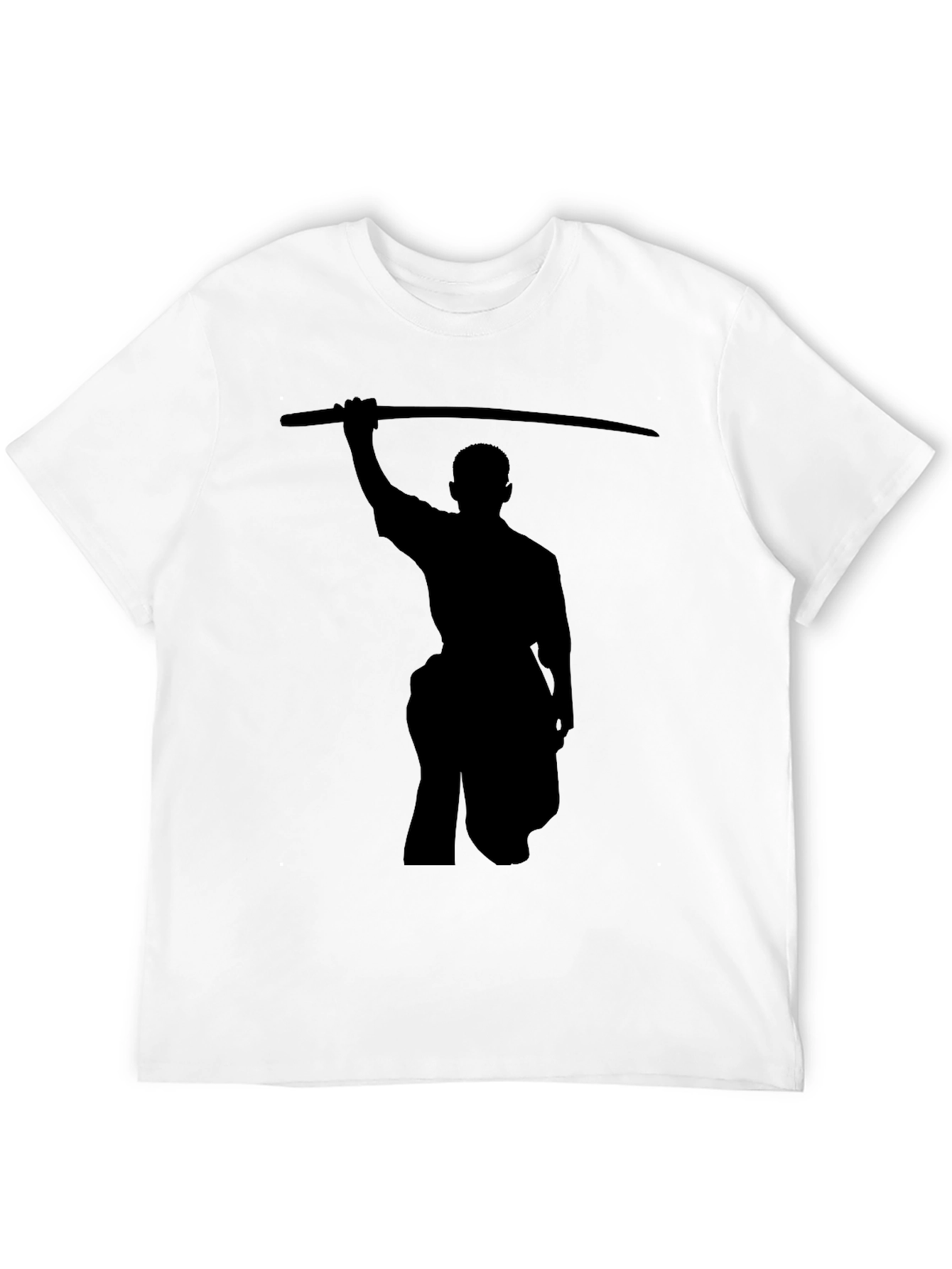 Samurai Sword Silhouette Black T-Shirt
