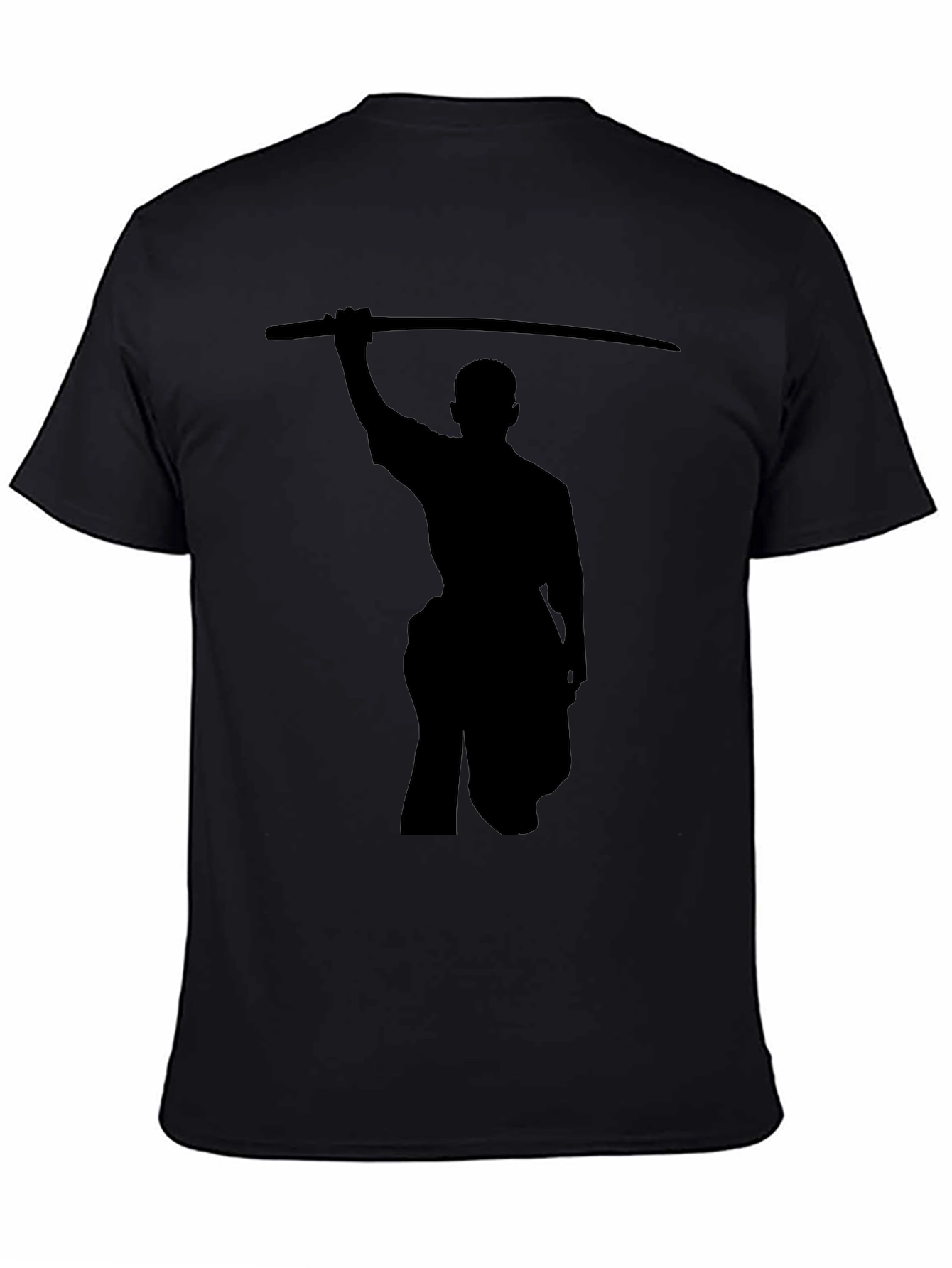 Samurai Sword Silhouette Black T-Shirt