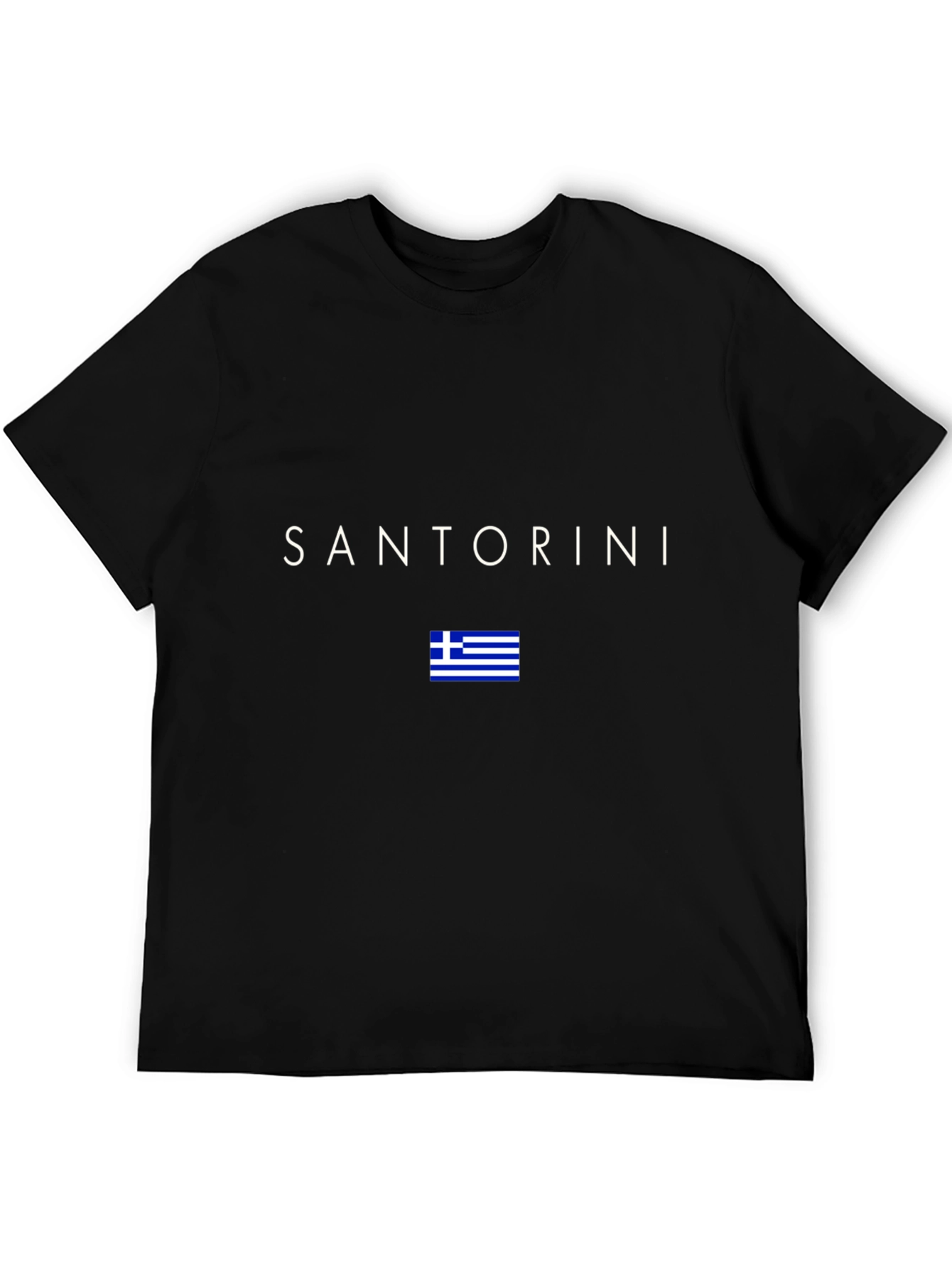 Santorini Greece Flag T-Shirt