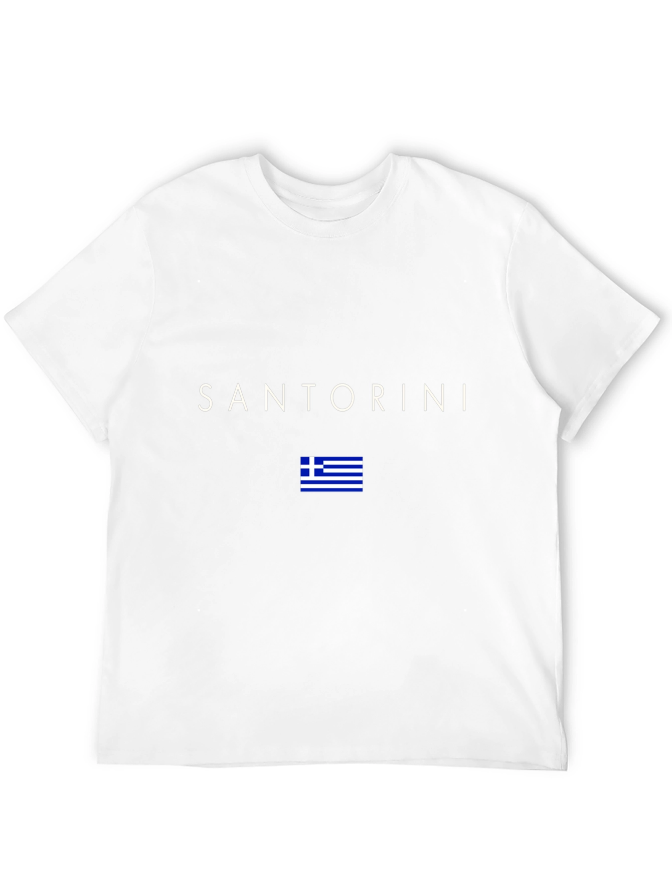 Santorini Greece Flag T-Shirt