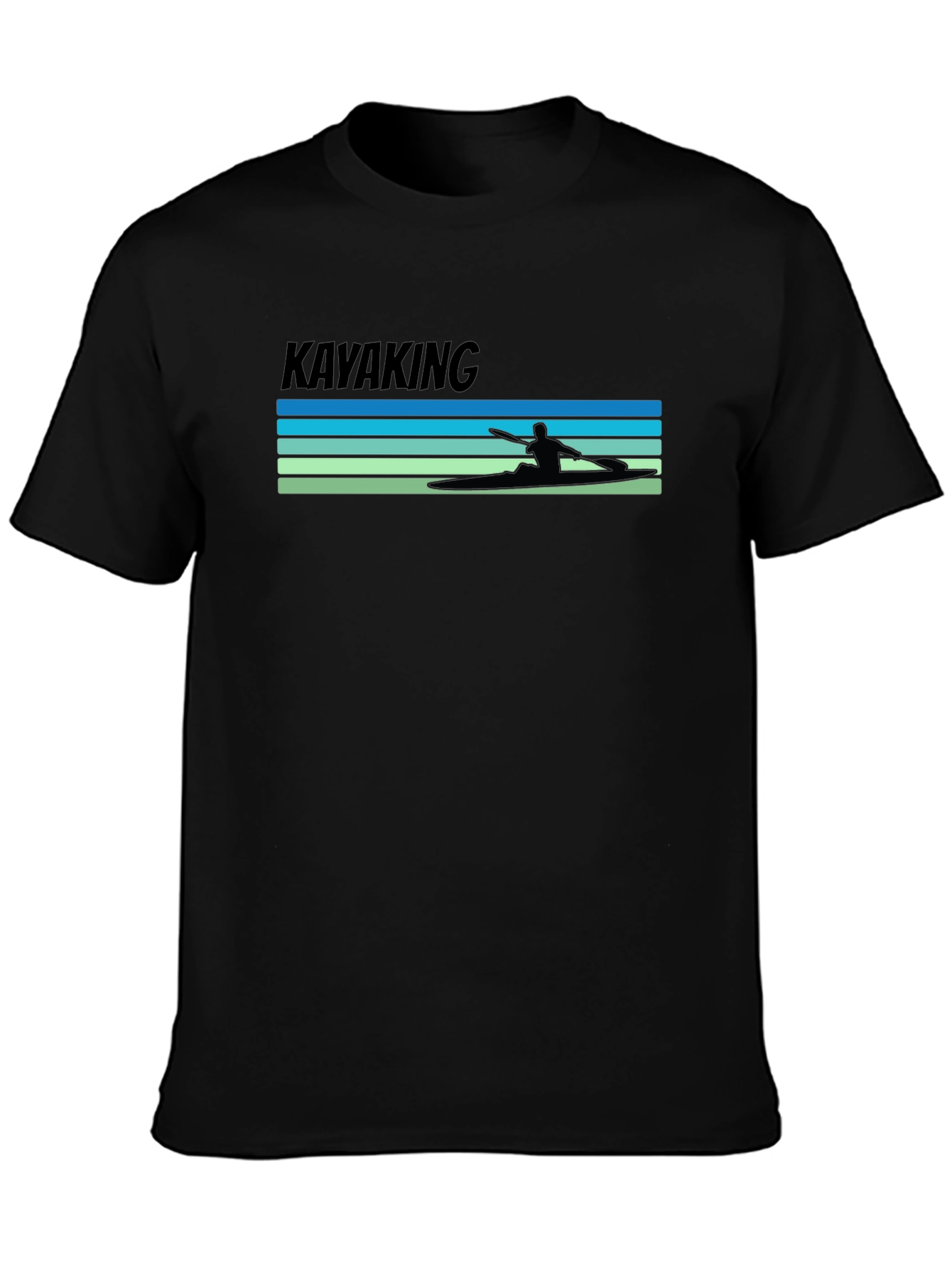 Kayaking Tee: Retro Paddler Design