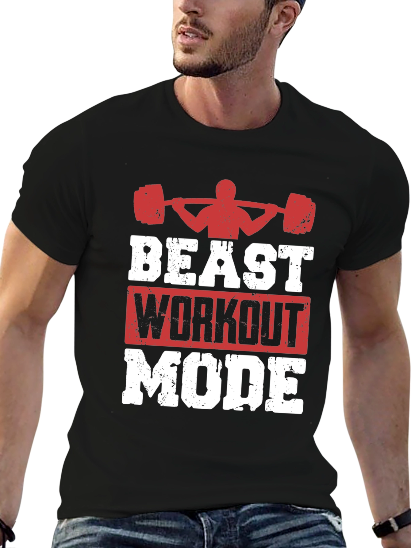 Beast Workout Mode Graphic Tee - Gym Motivation