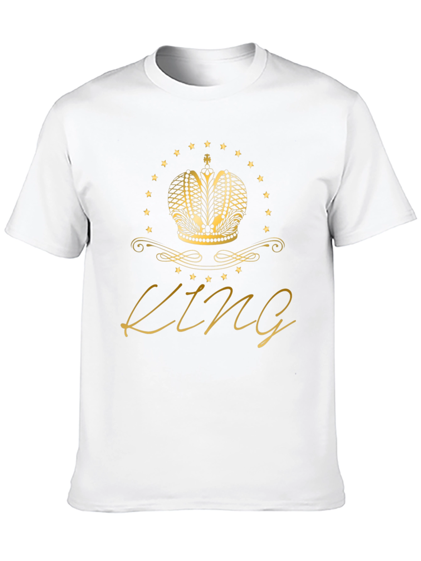 King Graphic Tee - Golden Crown Design