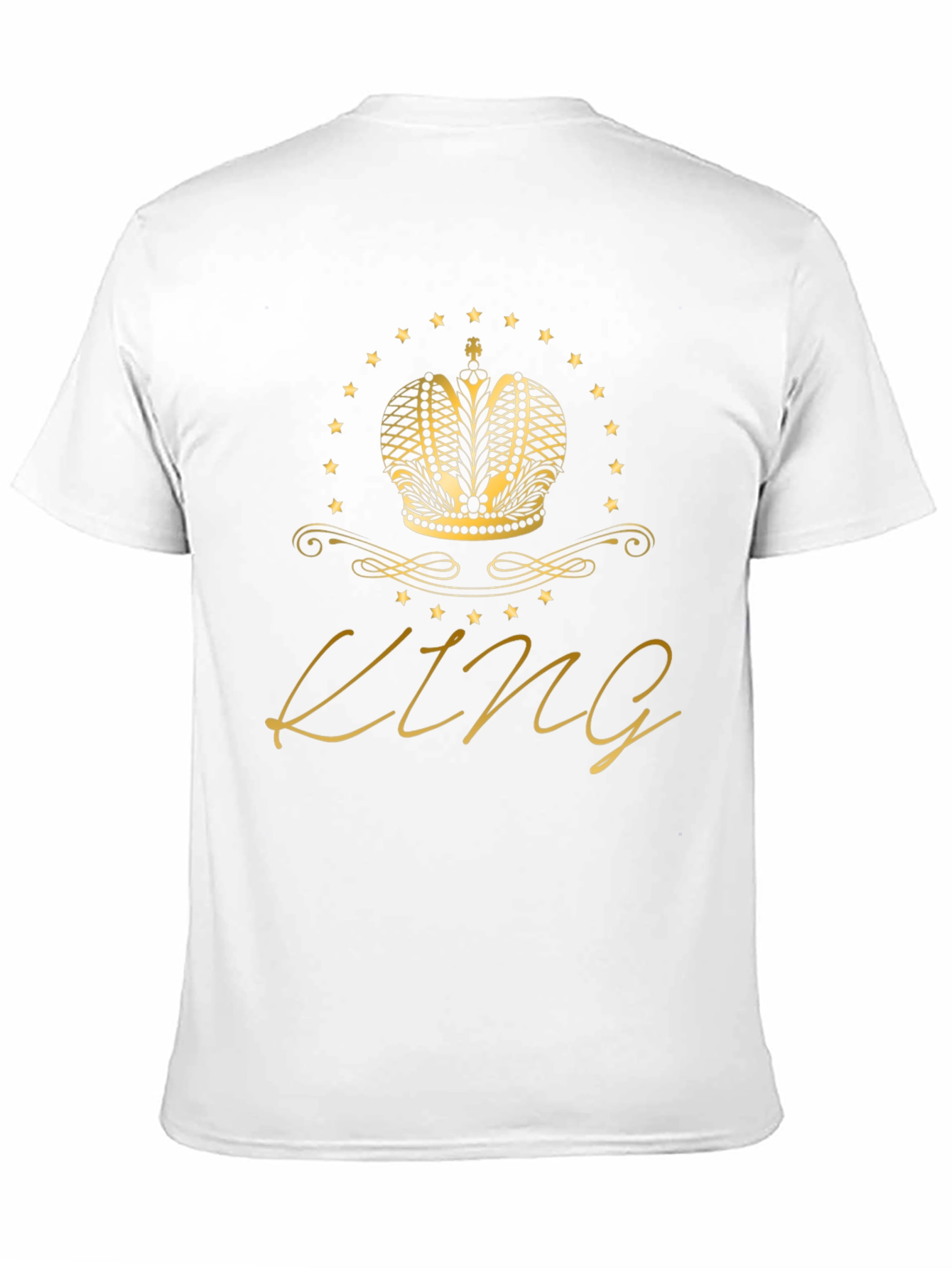 King Graphic Tee - Golden Crown Design