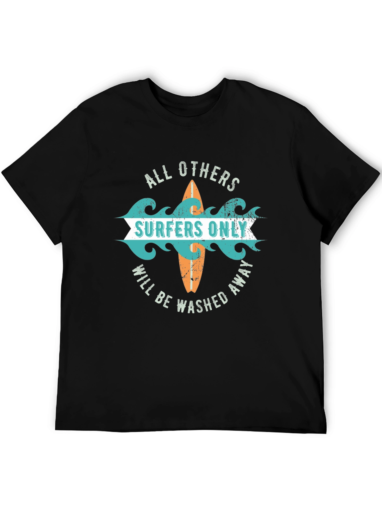Surfers Only Graphic Tee - Washed Away Design