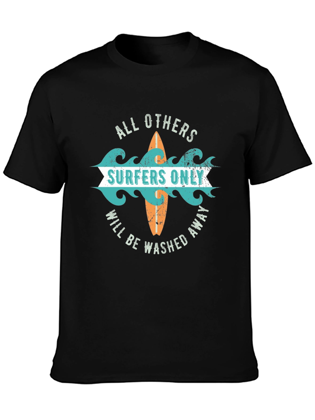 Surfers Only Graphic Tee - Washed Away Design