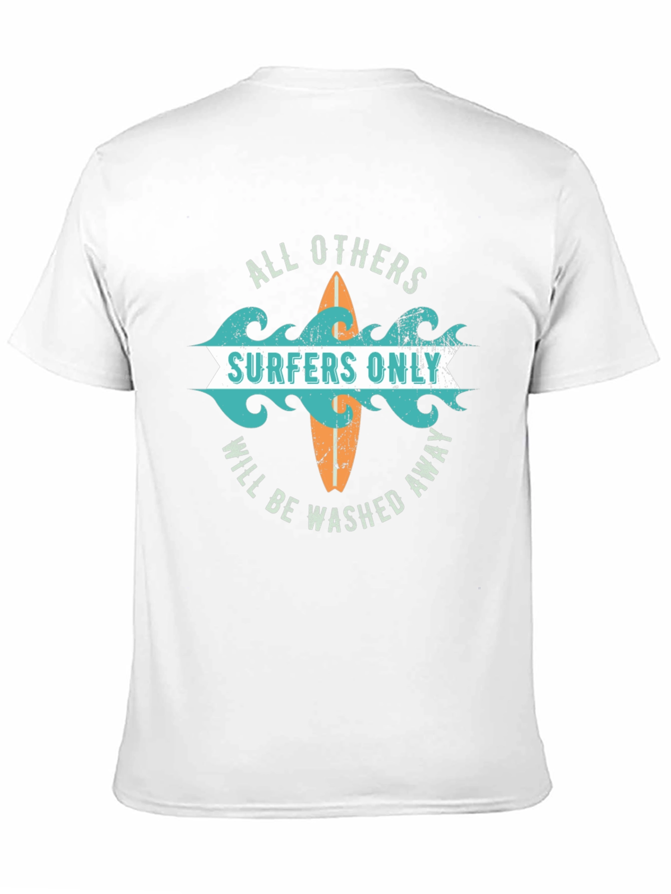 Surfers Only Graphic Tee - Washed Away Design
