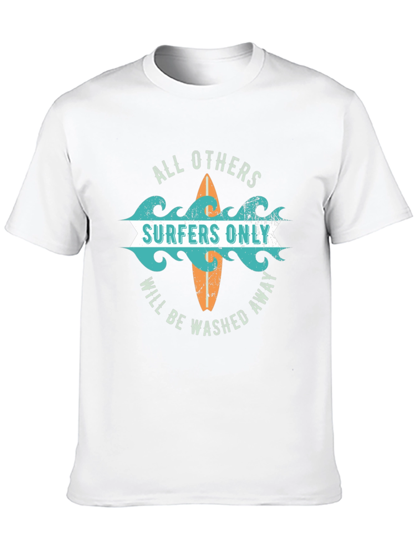 Surfers Only Graphic Tee - Washed Away Design