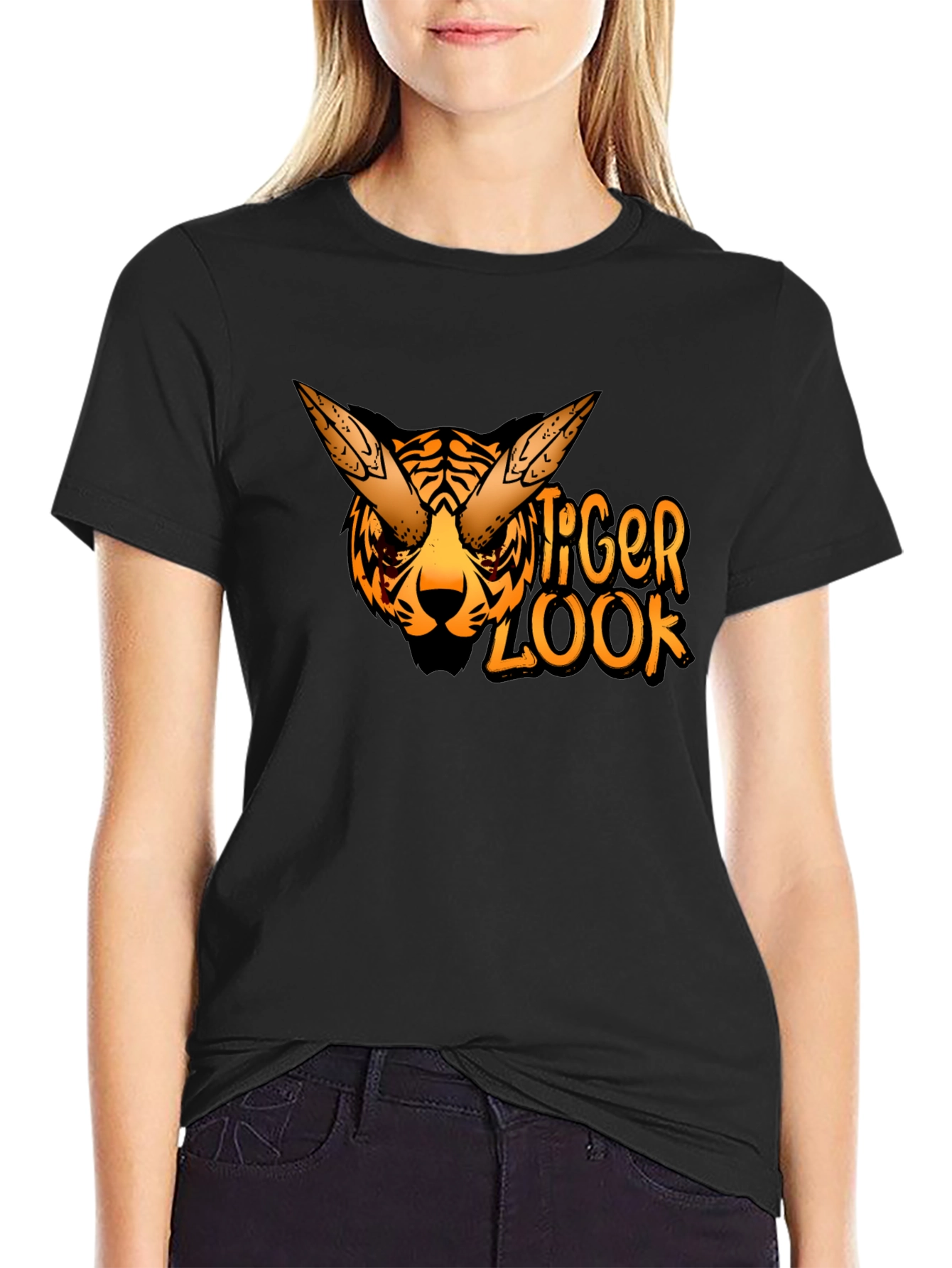 Tiger Look Graphic Tee - Cool Animal Design