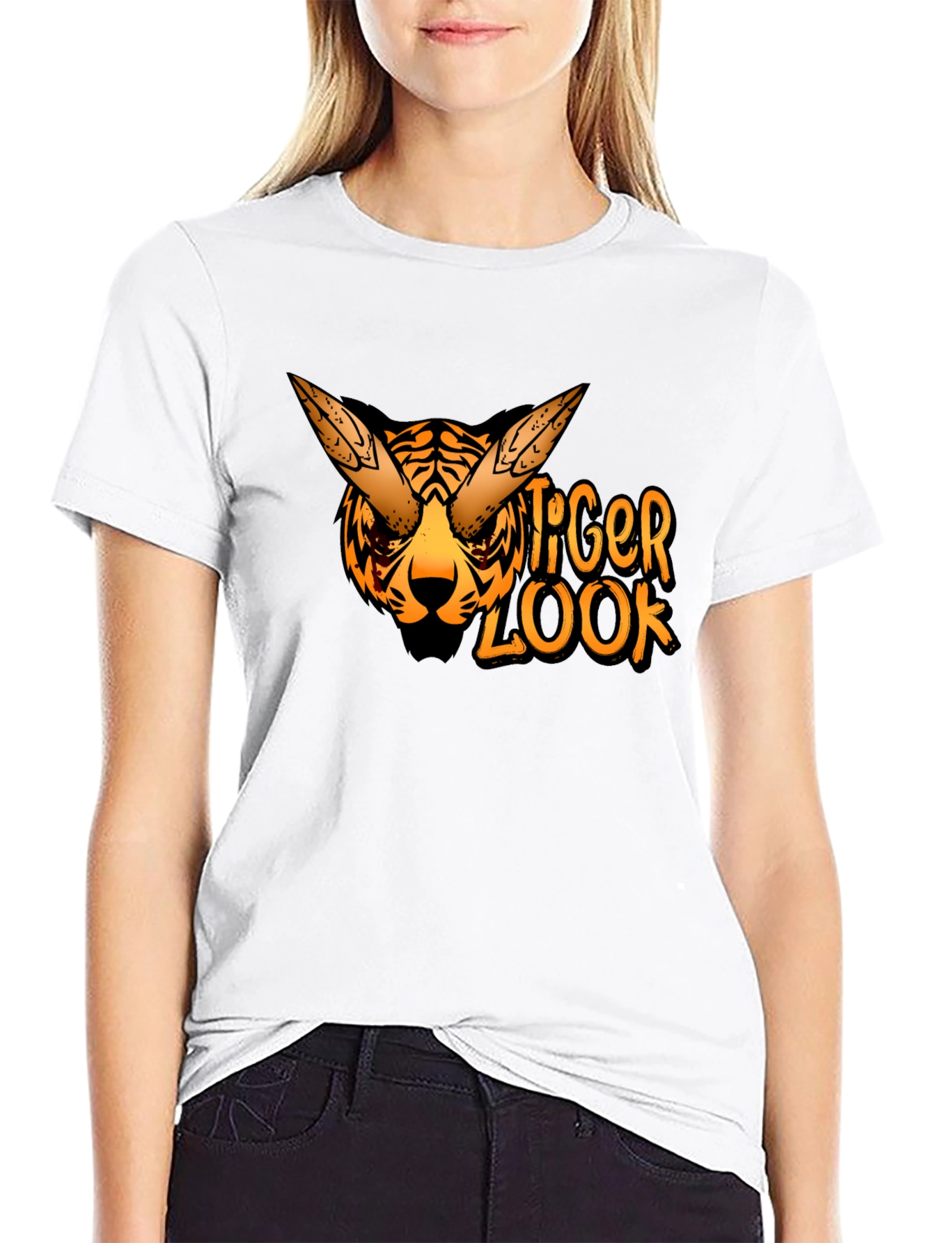 Tiger Look Graphic Tee - Cool Animal Design