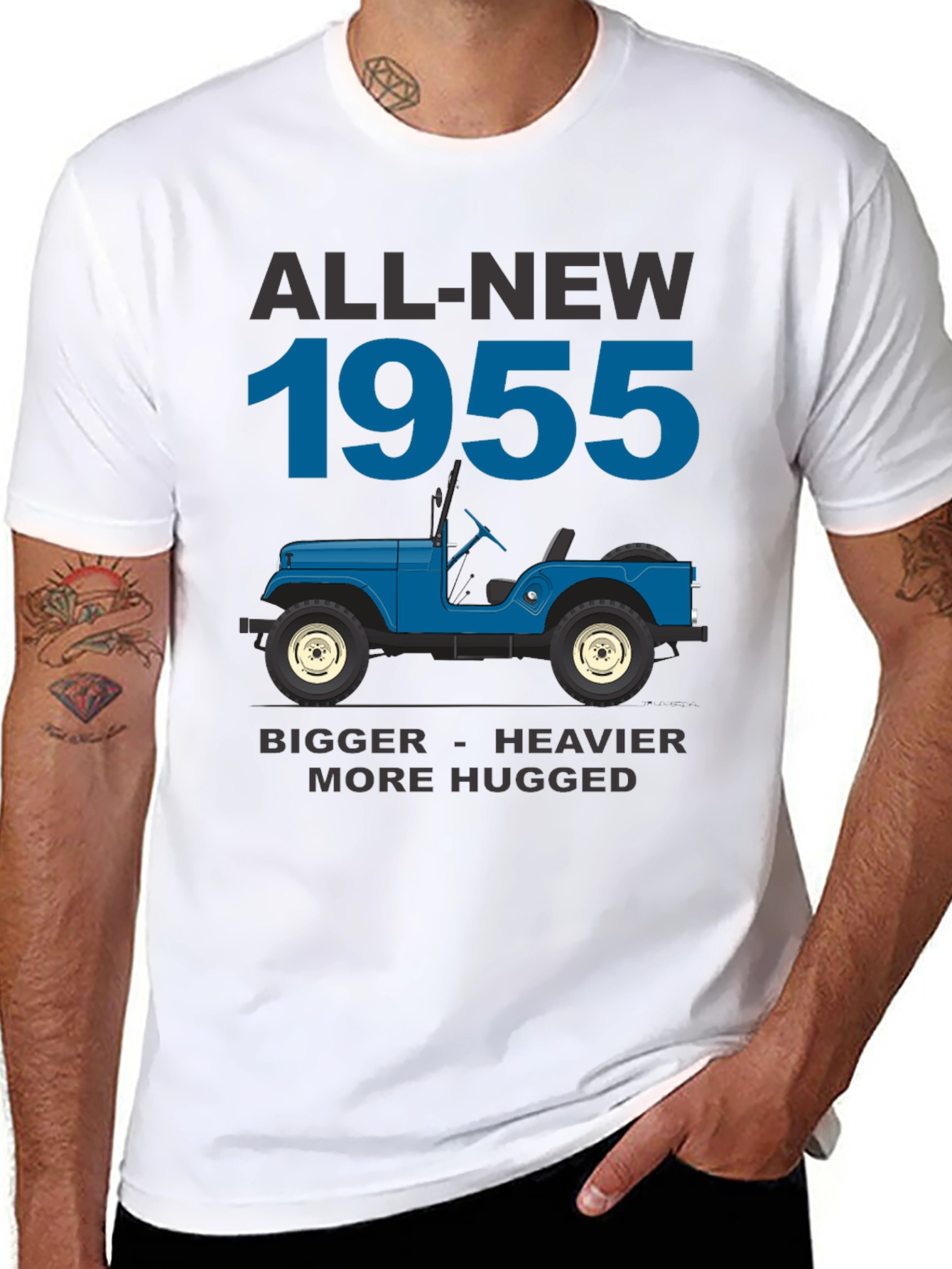 All-New 1955 Retro Car Graphic T-Shirt