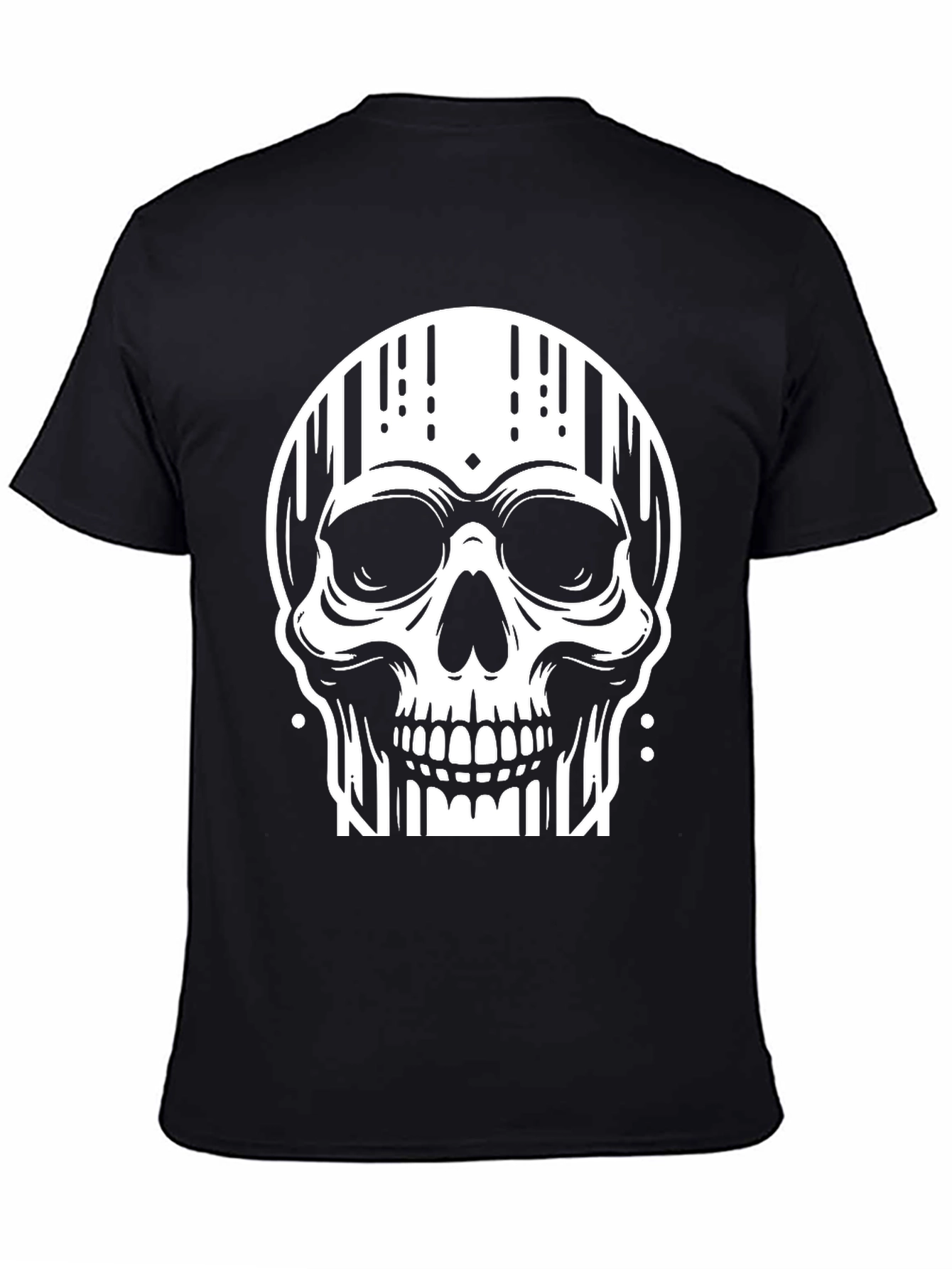 Edgy Skull Graphic Tee - Stylish Black Cotton T-Shirt