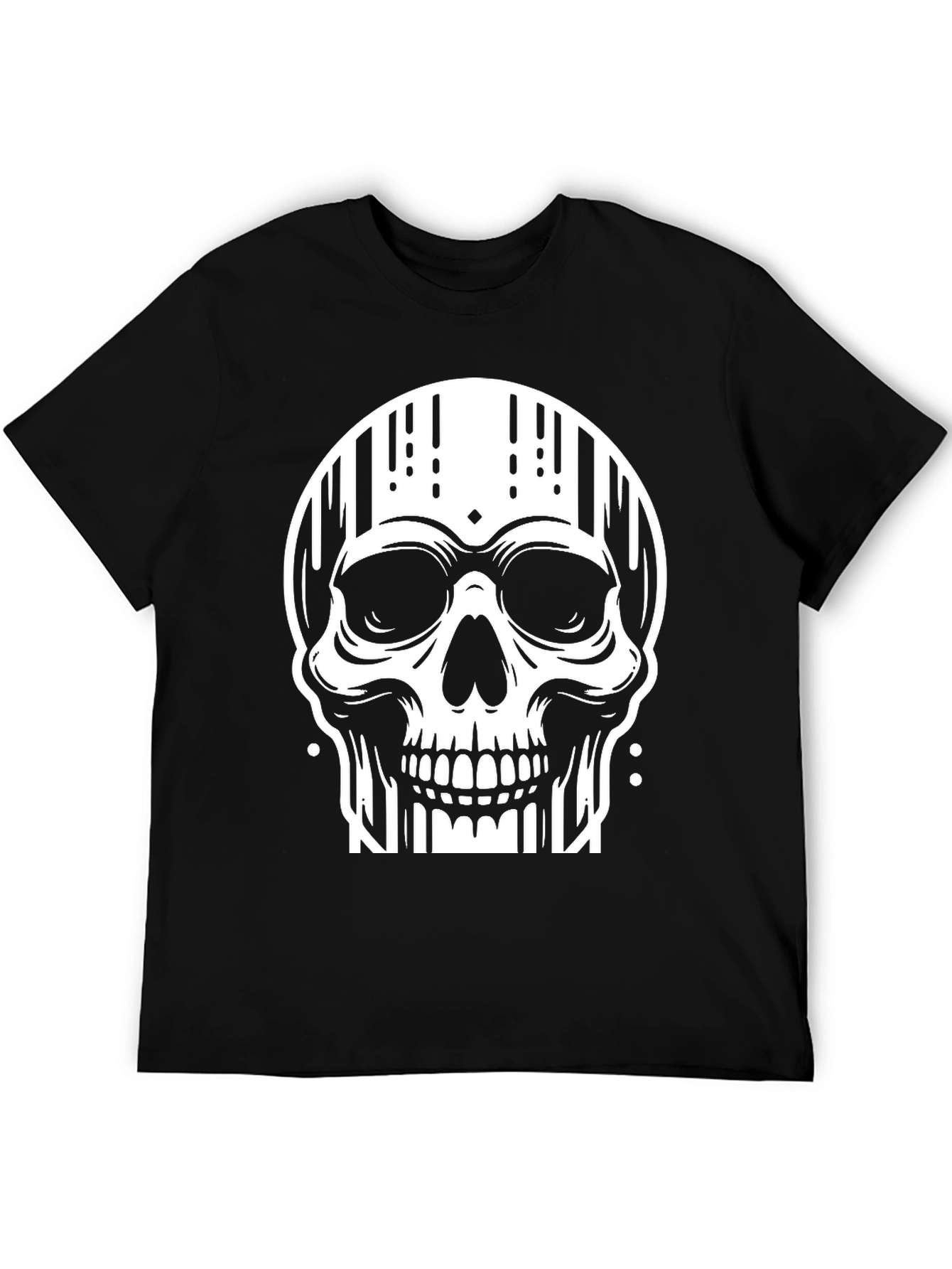 Edgy Skull Graphic Tee - Stylish Black Cotton T-Shirt