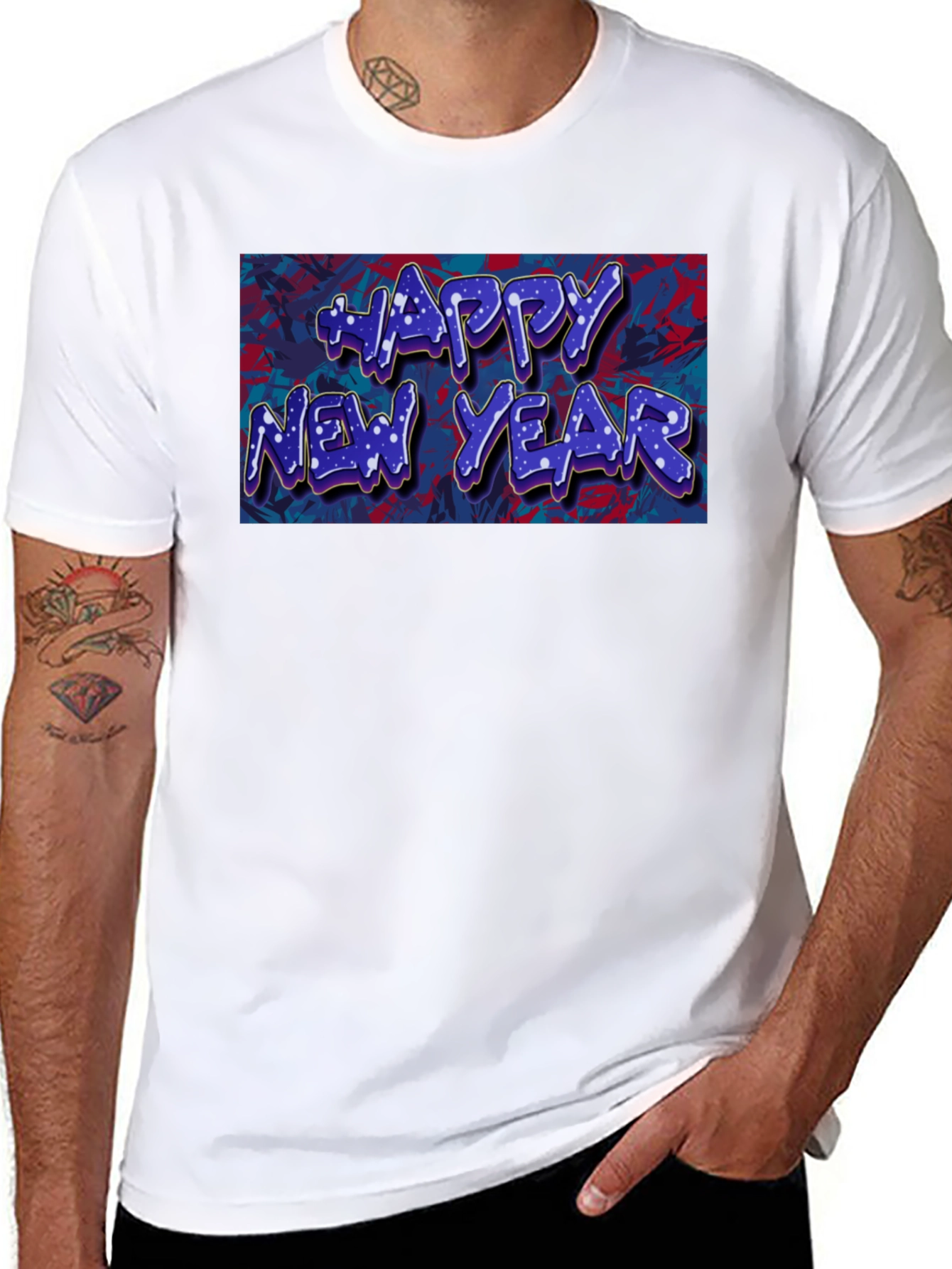 Happy New Year Graphic Tee - Stylish Celebration Shirt