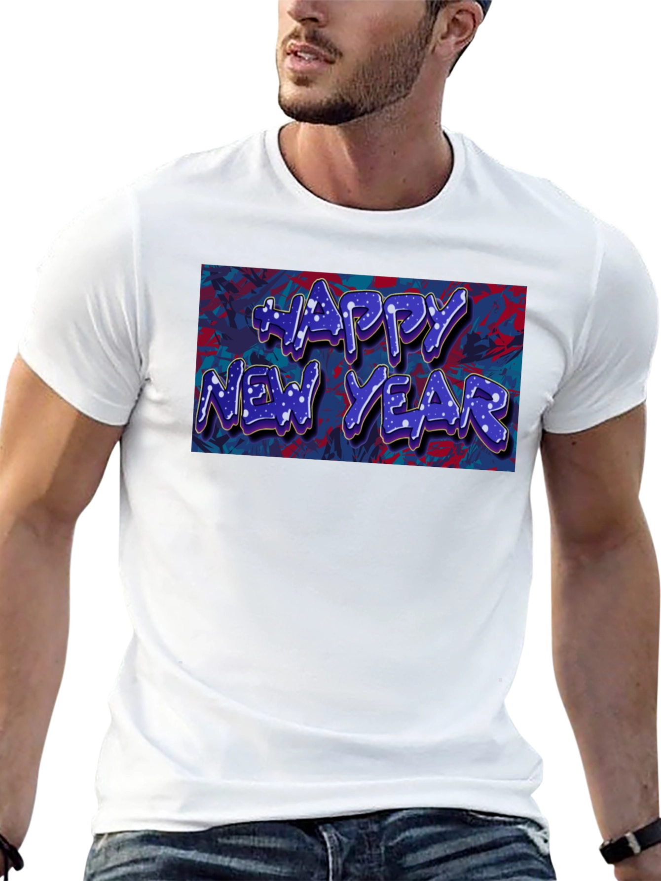Happy New Year Graphic Tee - Stylish Celebration Shirt