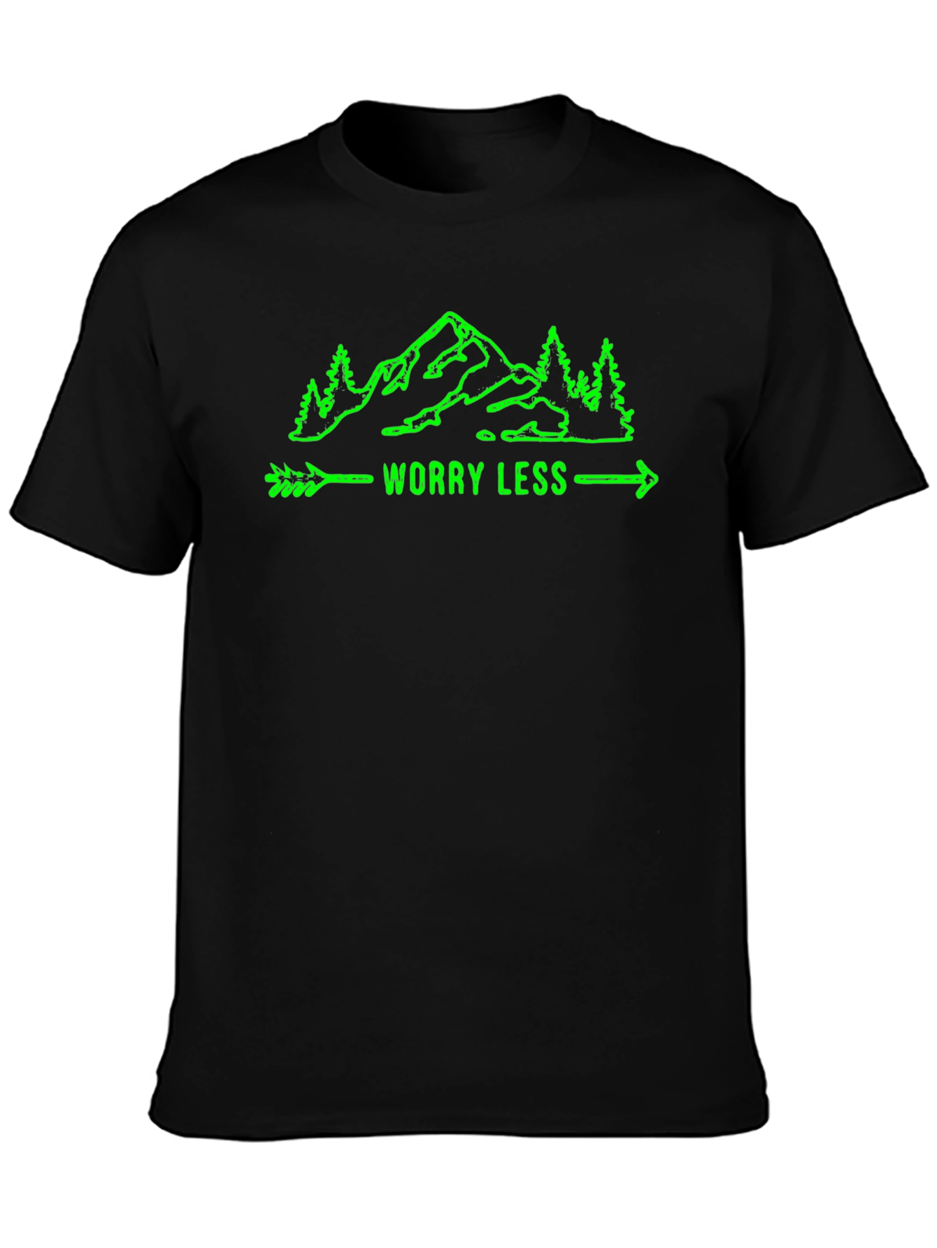 Worry Less Mountain Graphic T-Shirt