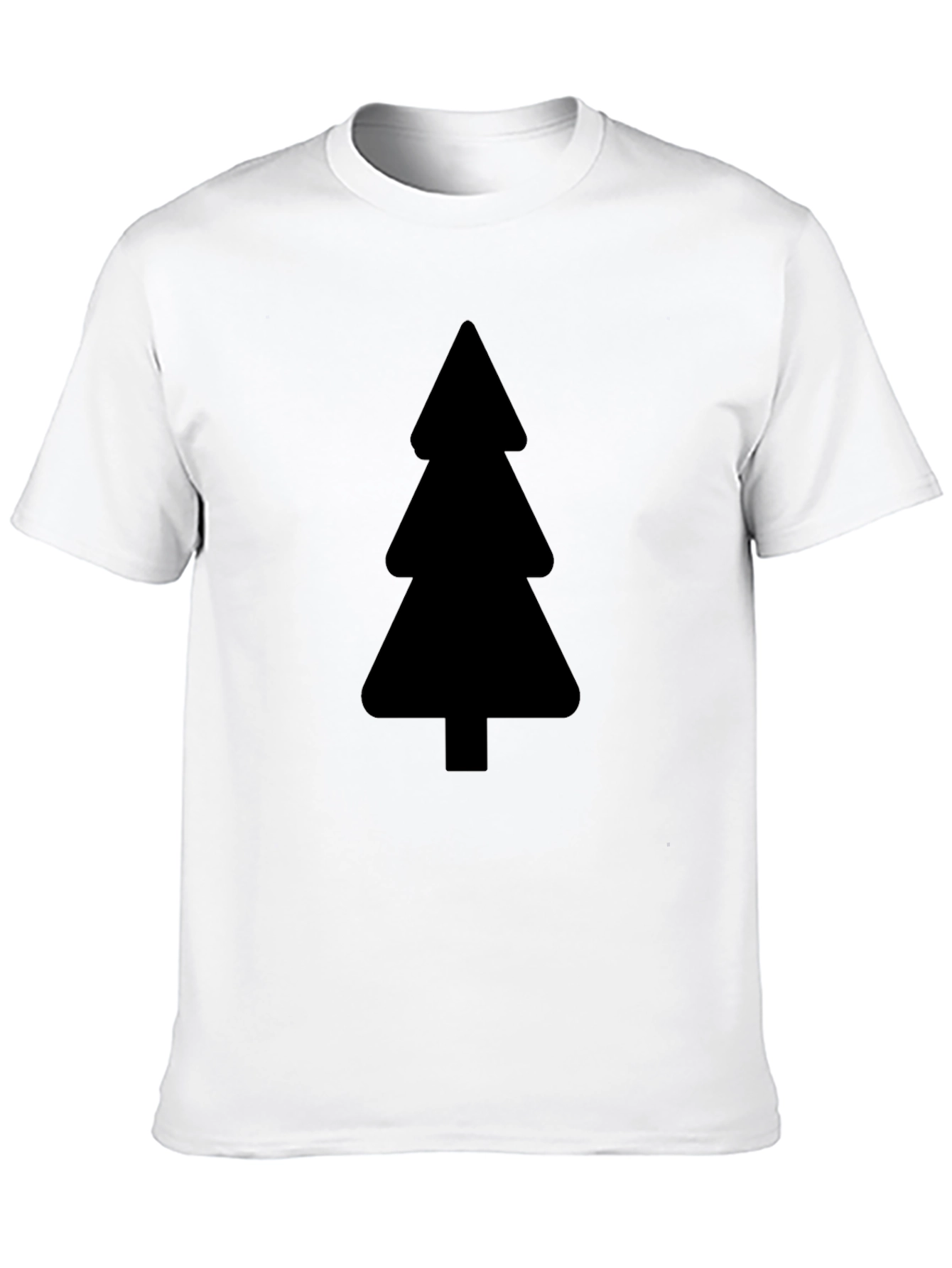 Minimalist Tree Graphic Black T-Shirt