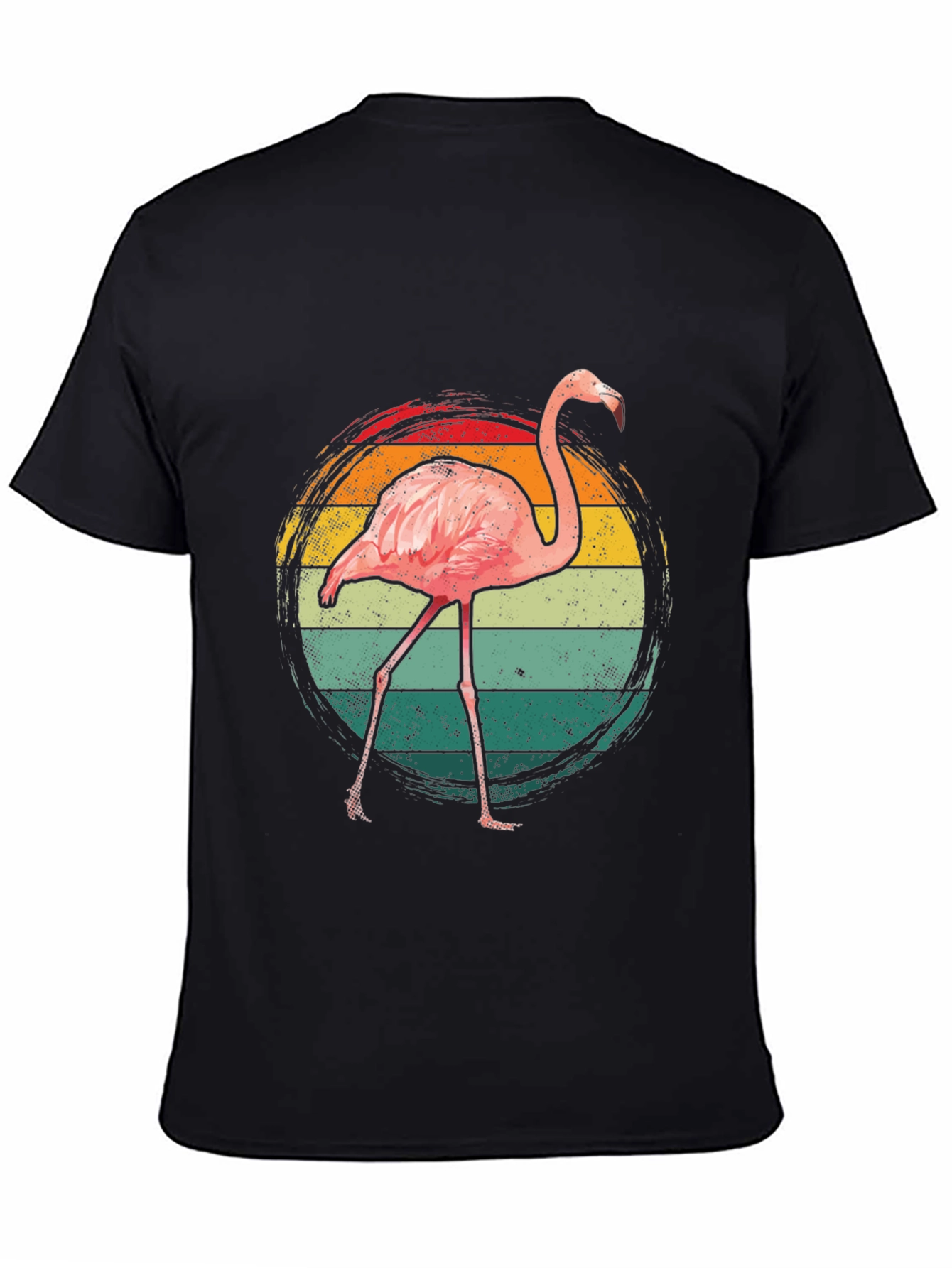 Retro Flamingo Graphic T-Shirt - Casual Style