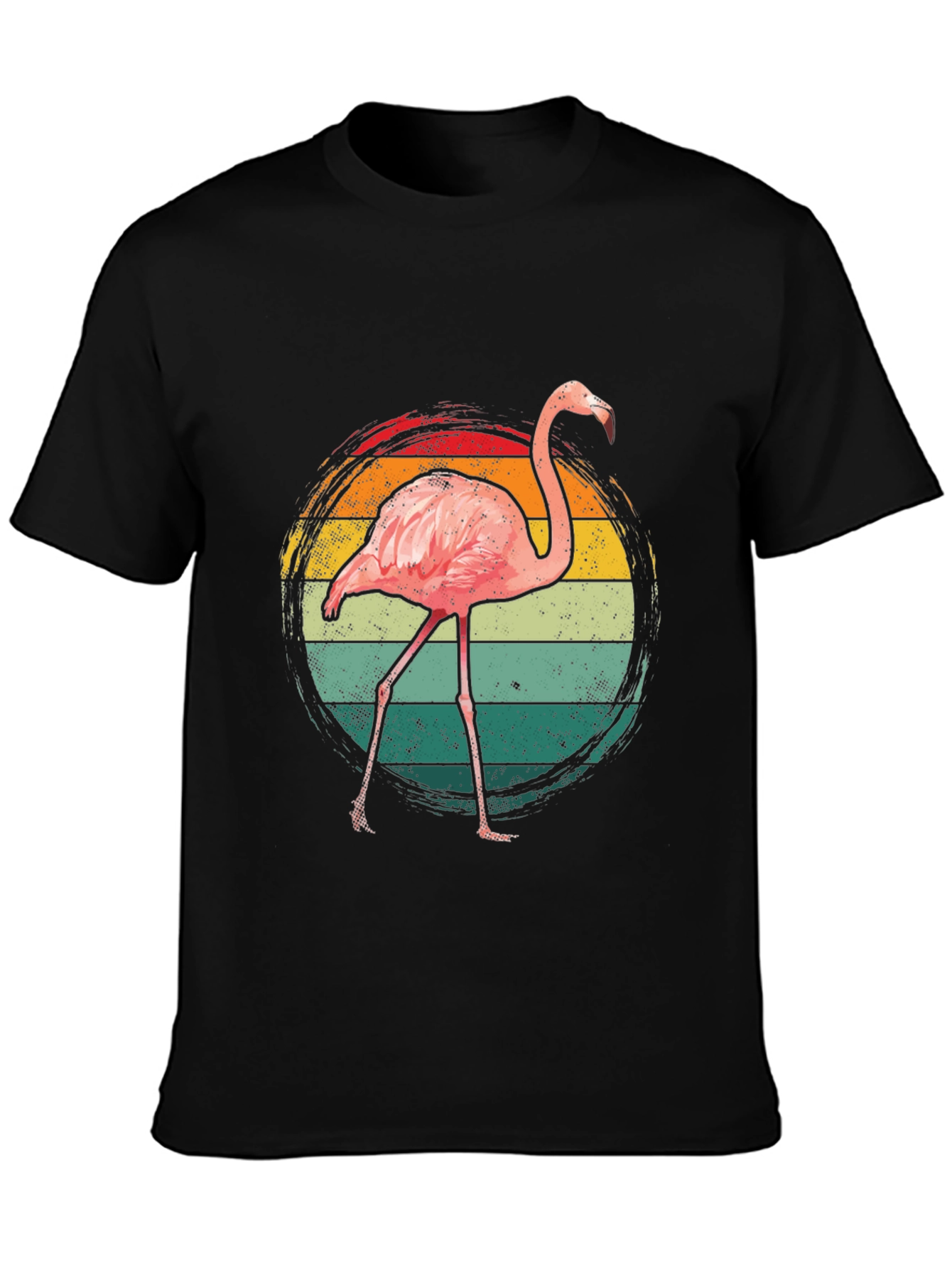 Retro Flamingo Graphic T-Shirt - Casual Style