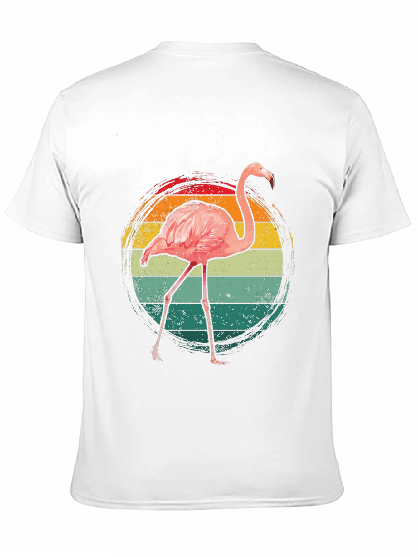 Retro Flamingo Graphic T-Shirt - Casual Style