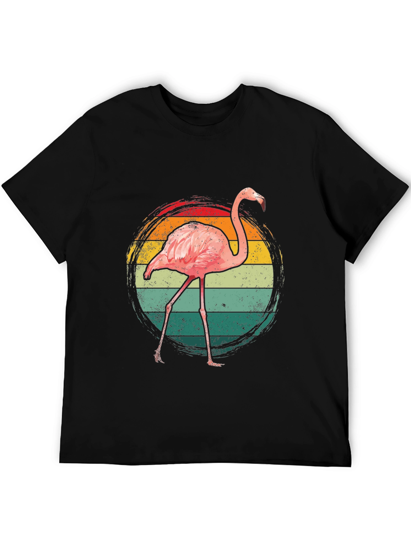Retro Flamingo Graphic T-Shirt - Casual Style