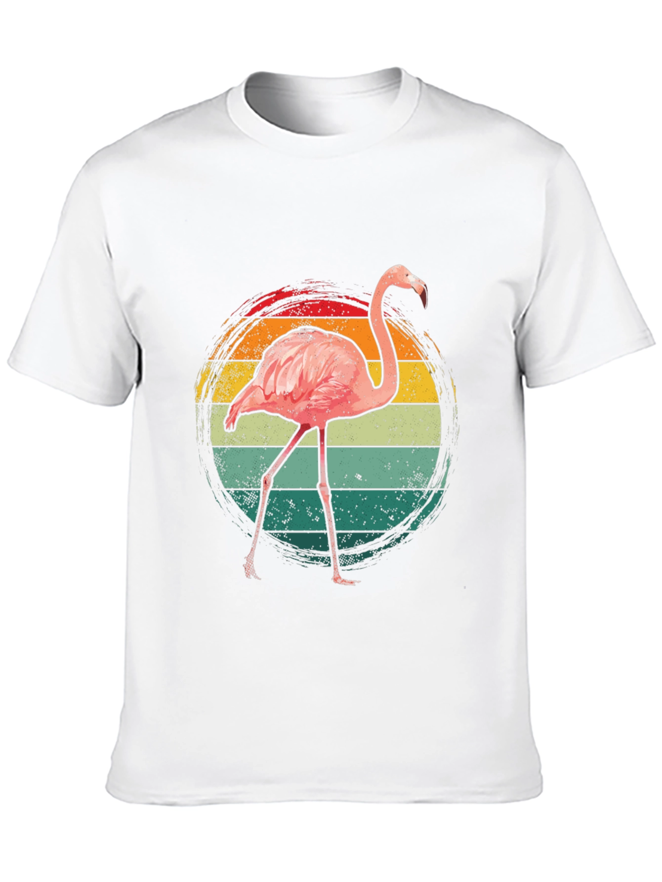 Retro Flamingo Graphic T-Shirt - Casual Style