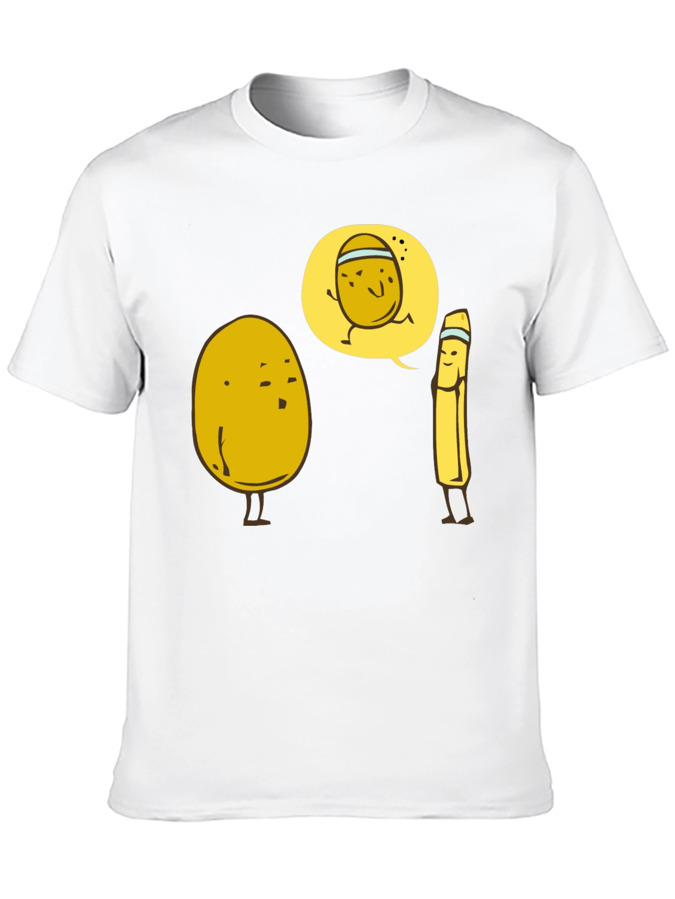 Funny Potato Running Joke Graphic T-Shirt