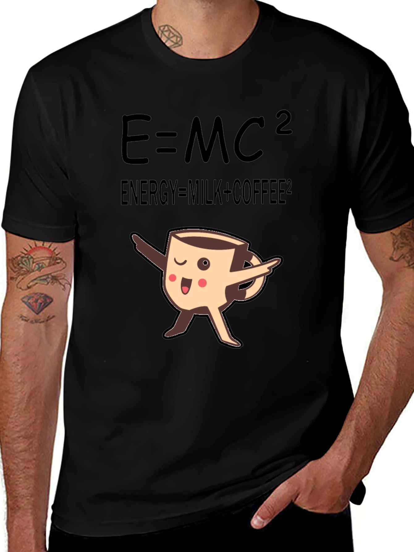 E=MC2 Coffee T-Shirt Funny Science Tee
