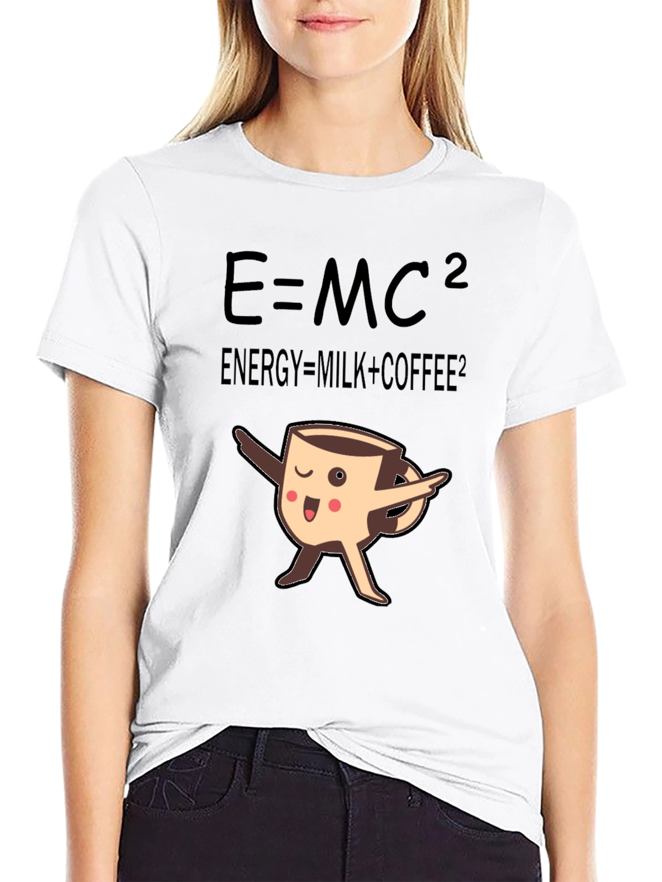 E=MC2 Coffee T-Shirt Funny Science Tee