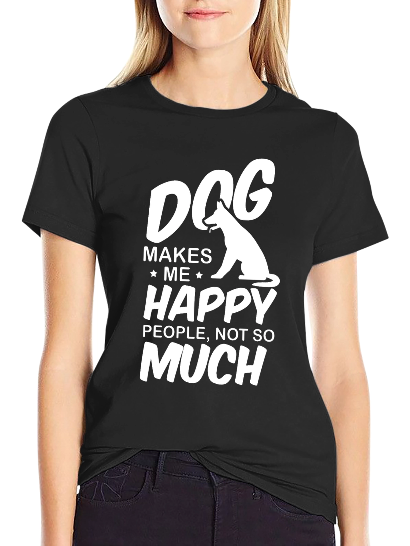 Dog Makes Me Happy T-Shirt