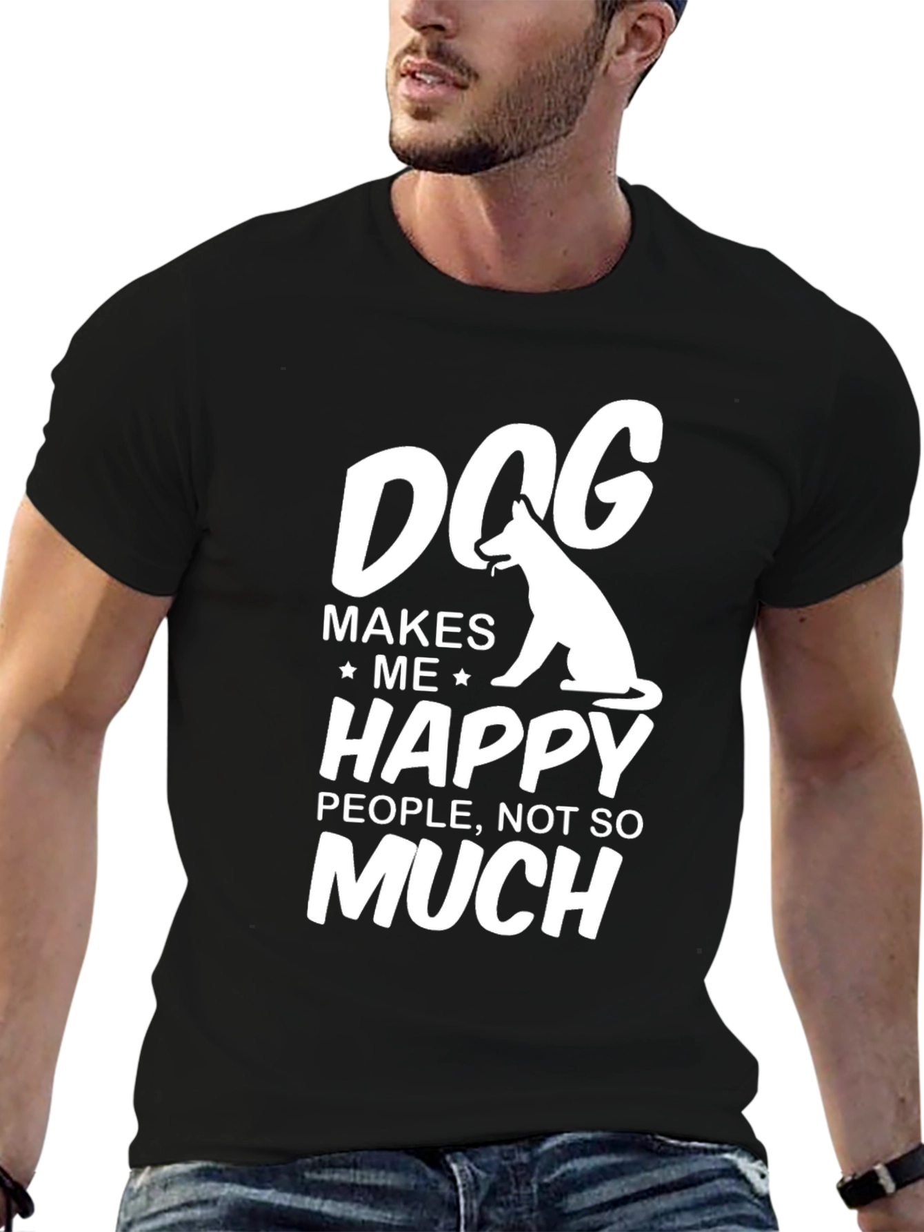 Dog Makes Me Happy T-Shirt