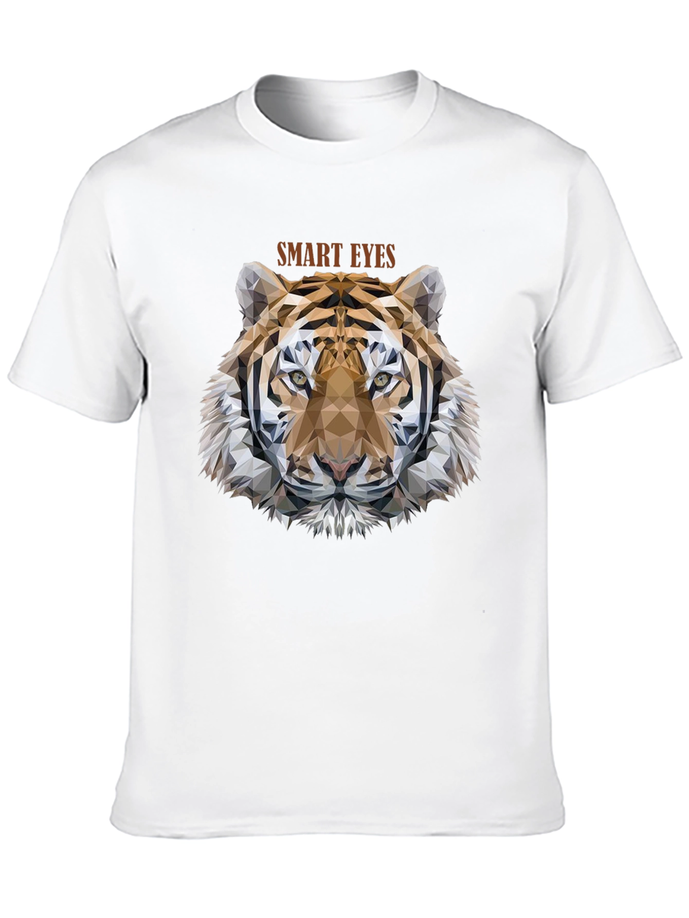 Geometric Tiger Head T-Shirt - Smart Eyes Design